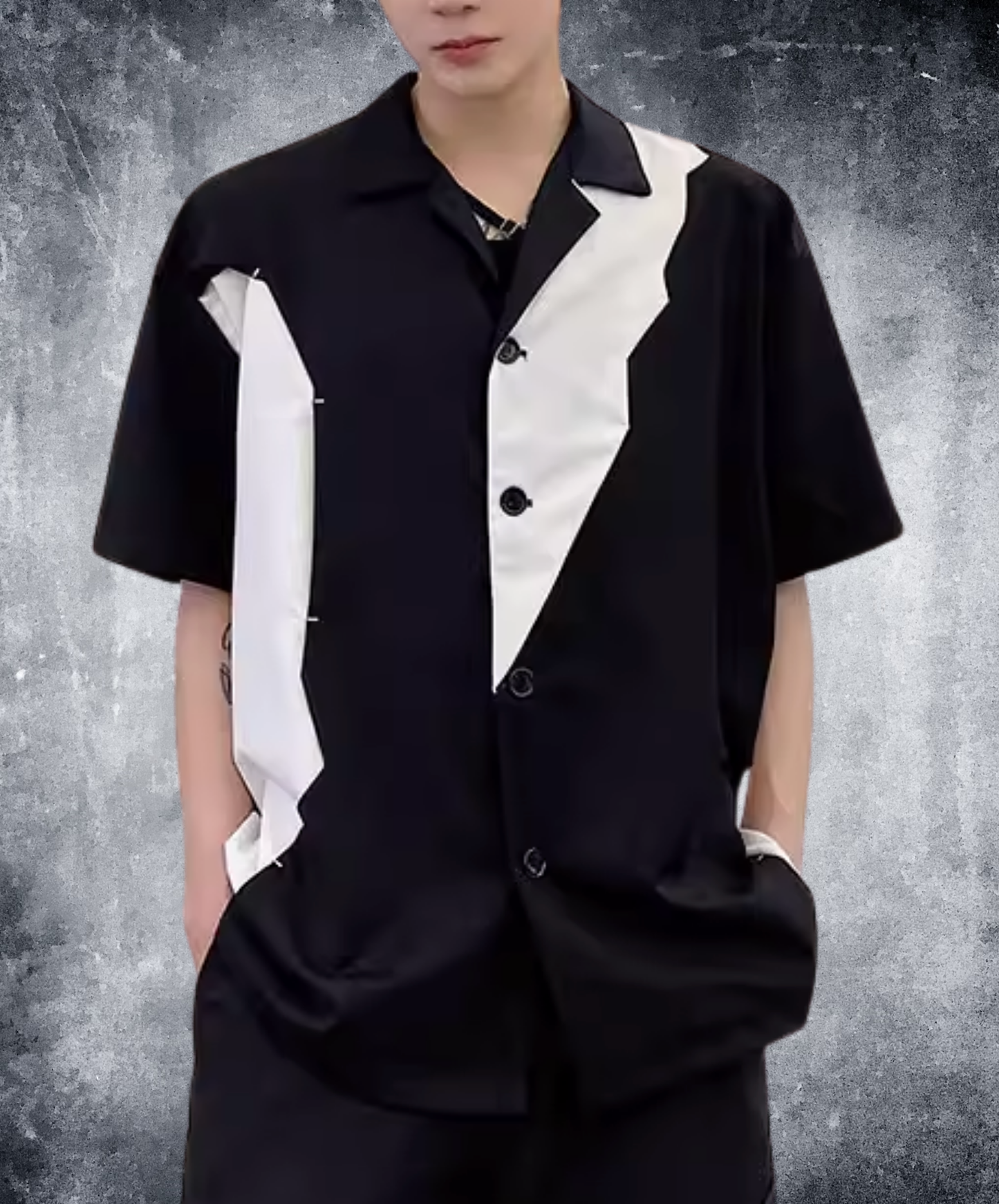 unique color blocks shirt EN2816