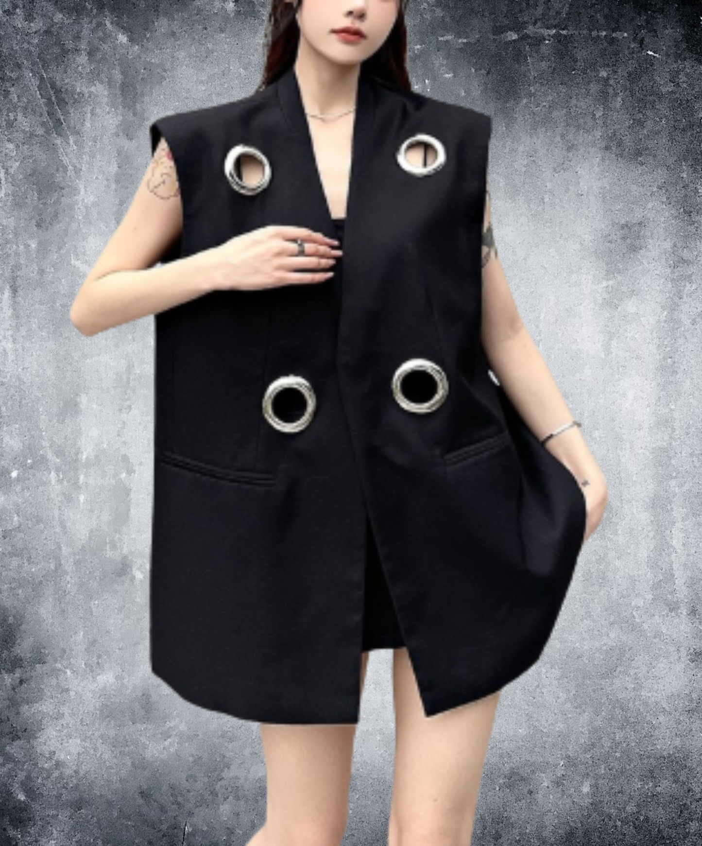 metal ring hole vest  EN3079