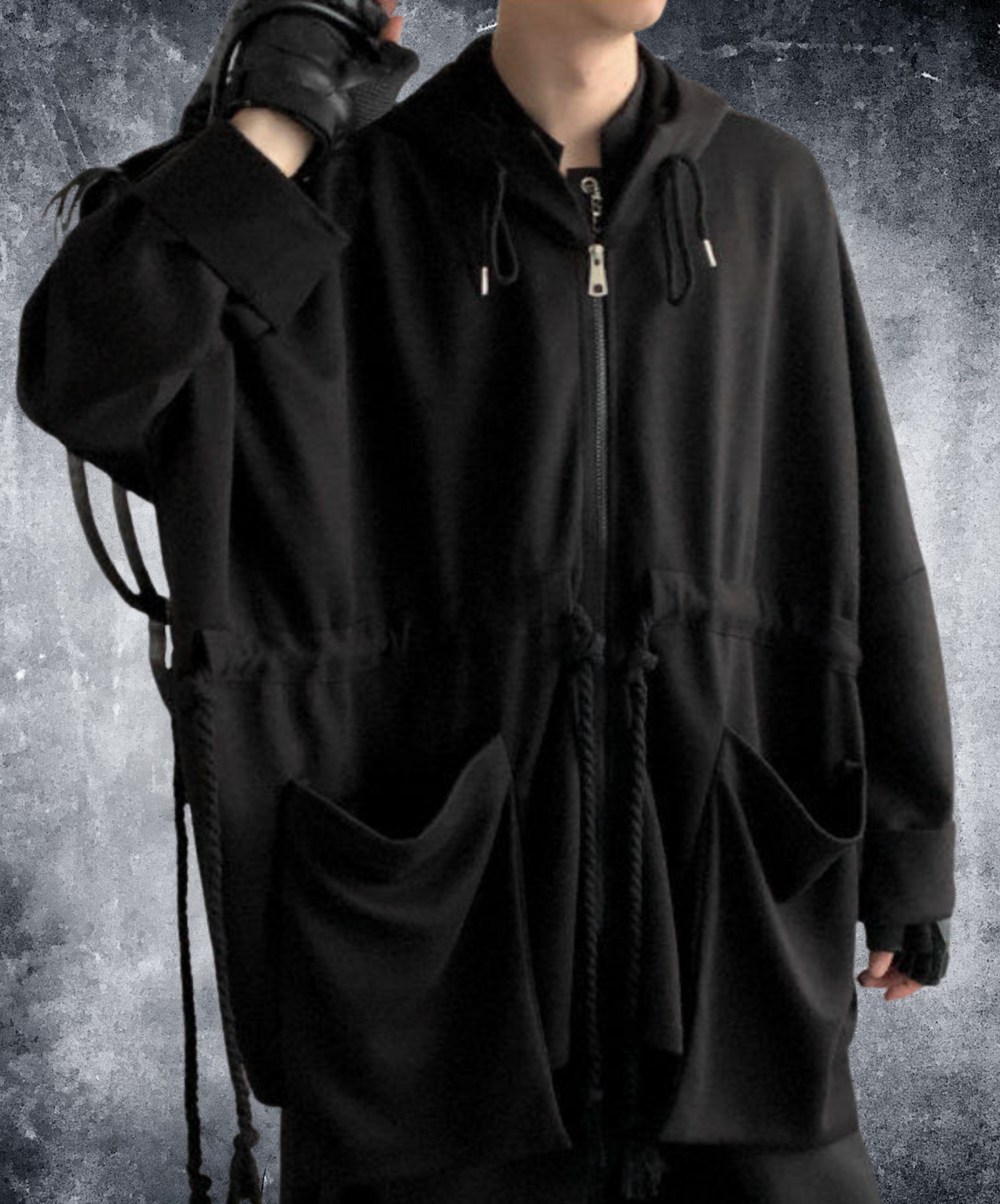 dark cape sweat over hoodie EN2634