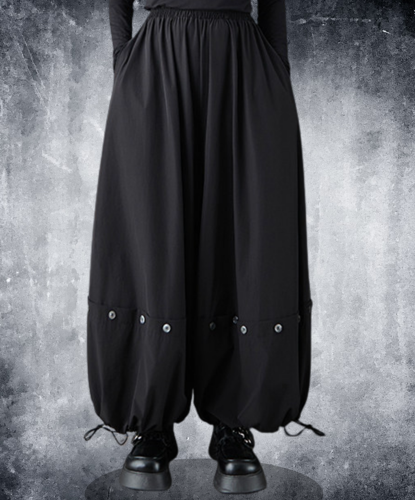 button-down tulip style wide pants EN2707