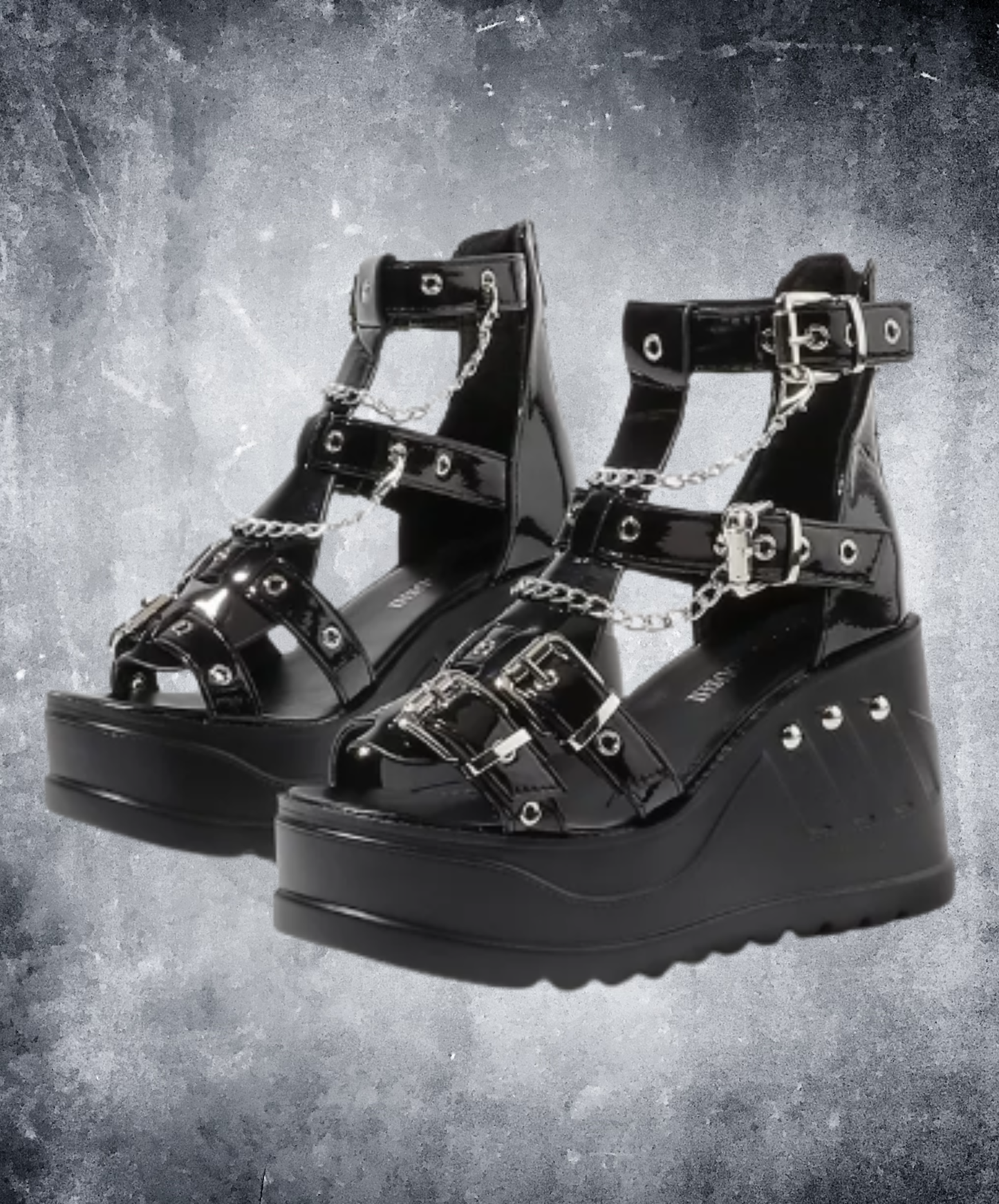 chain buckle platform sandals EN2879
