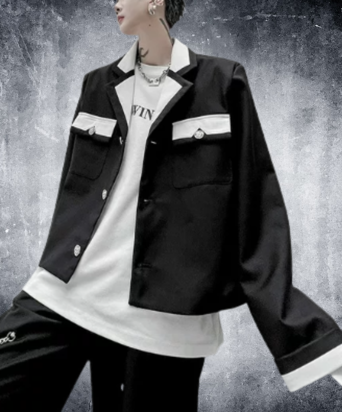 two-tone piping jacket EN3261