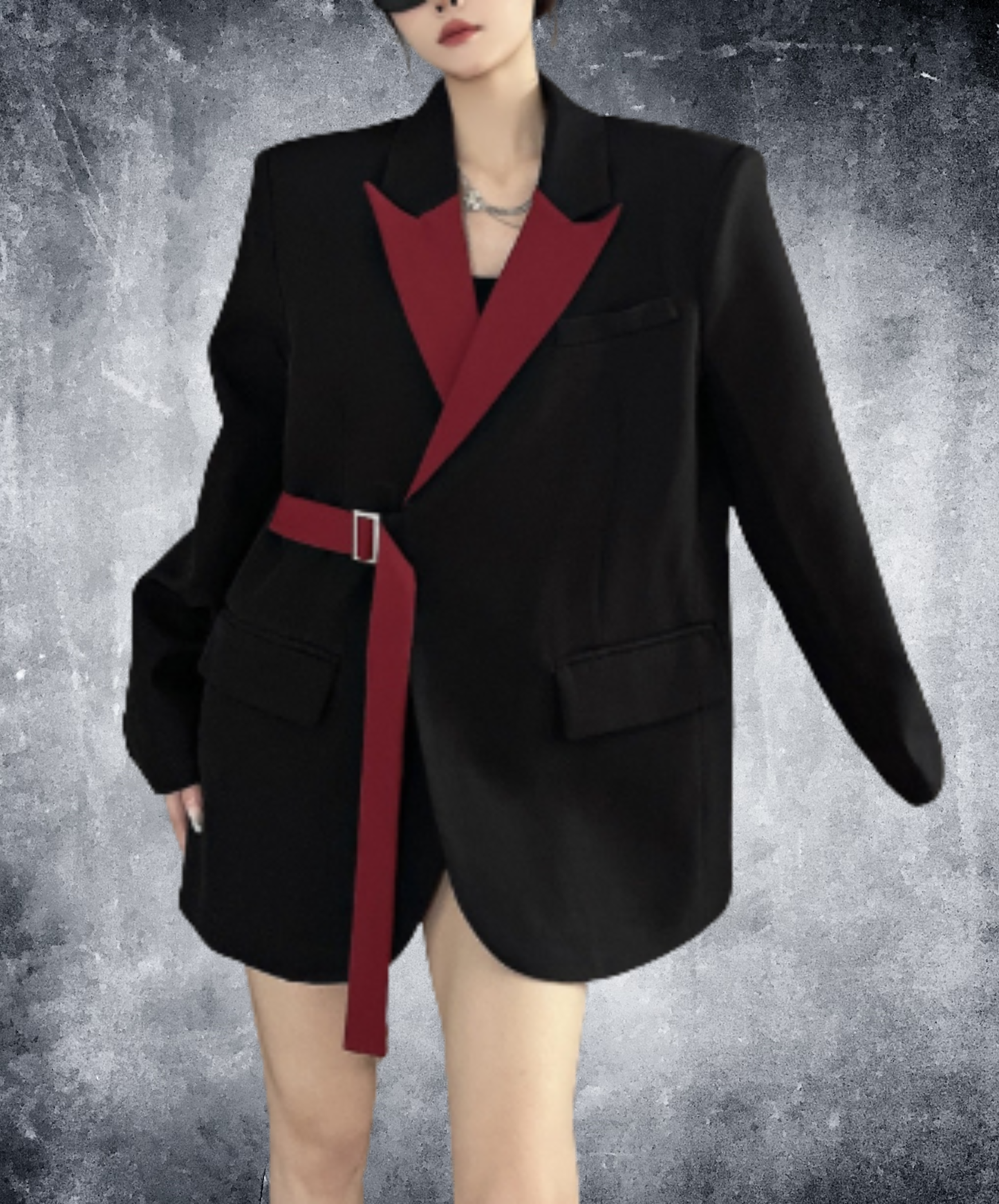 oversized fit with color-blocking jacket EN3165