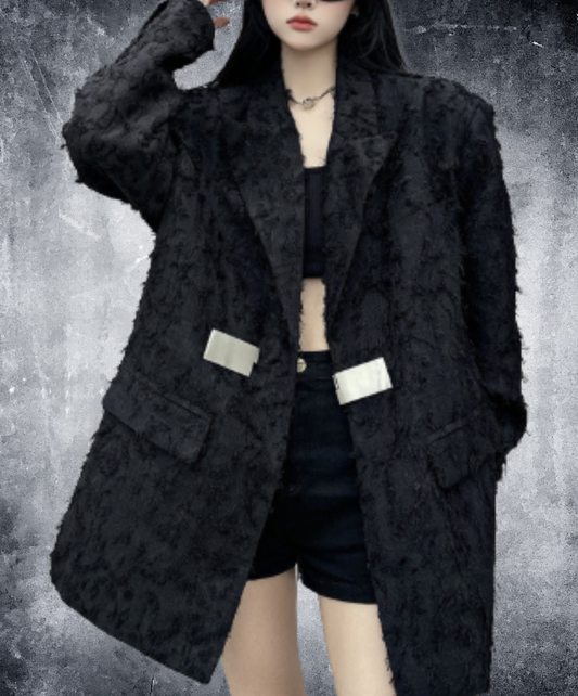 3d fringe metal buckle jacket EN3168