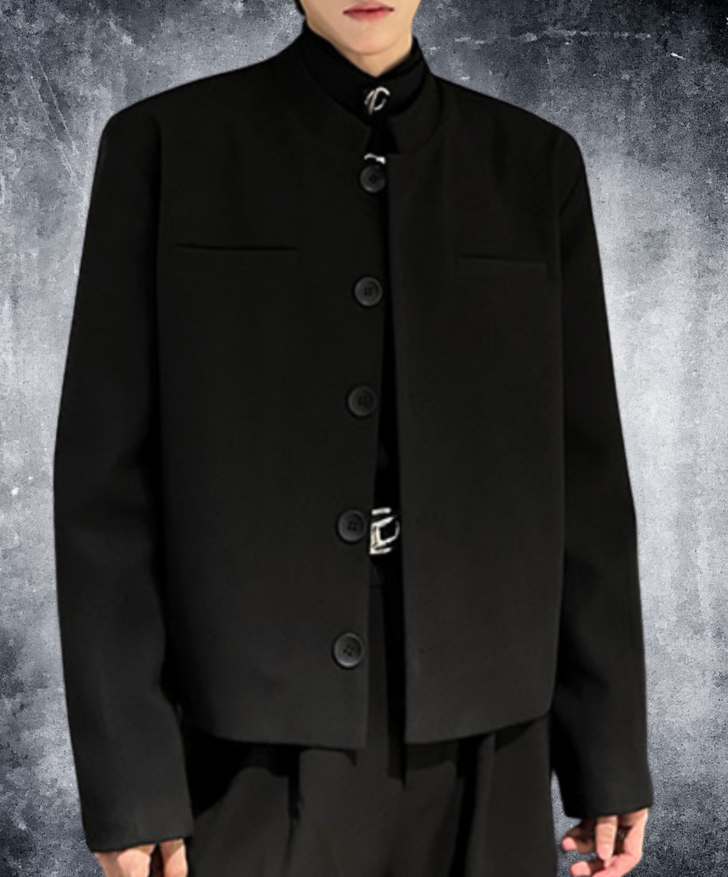 korean retro style stand collar jacket EN2684