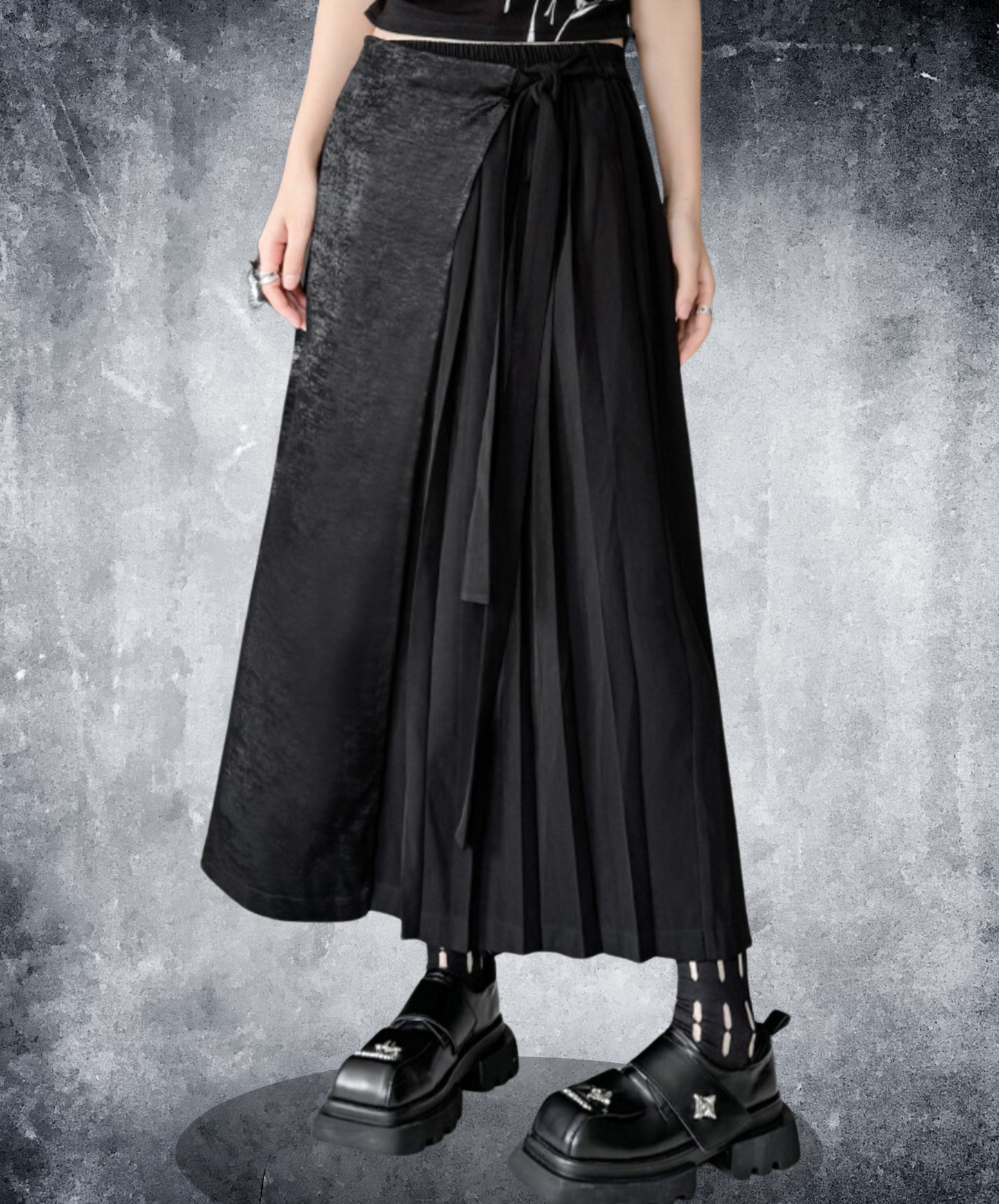 pleated long hakama pants EN1708