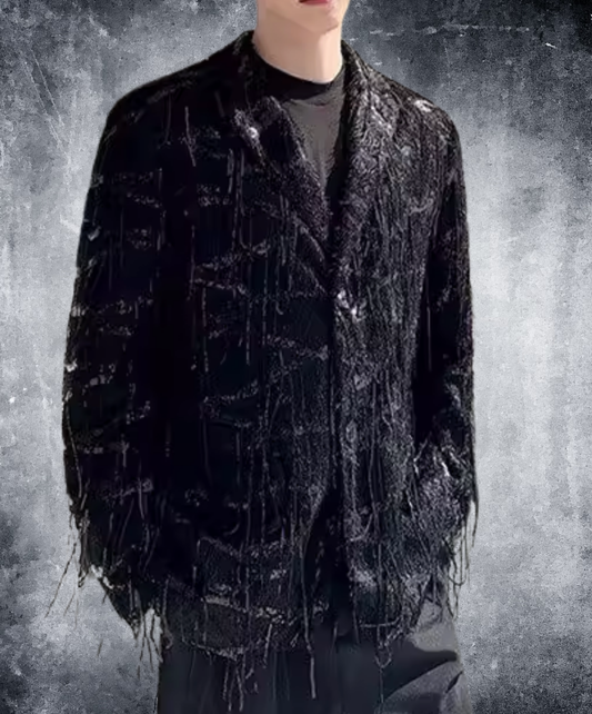 retro chic tassel design jacket EN2718