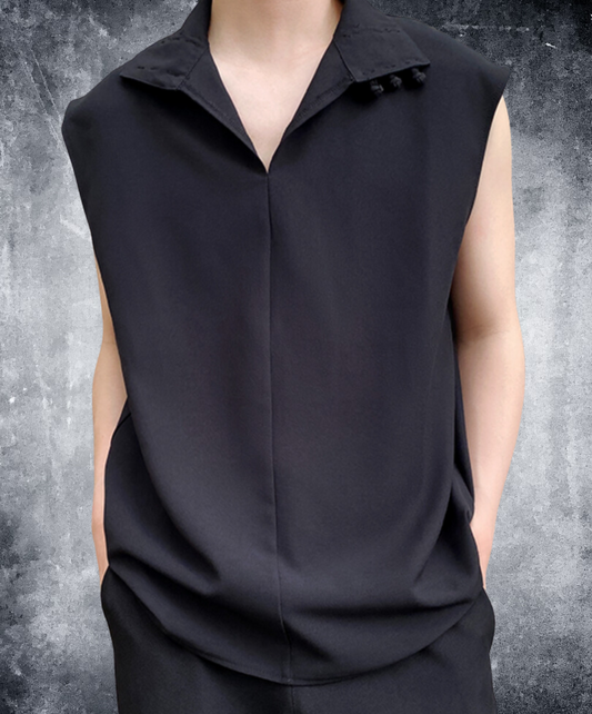 hanfu style high neck sleeveless shirt EN1825