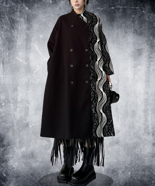 monotone wave design coat EN2574