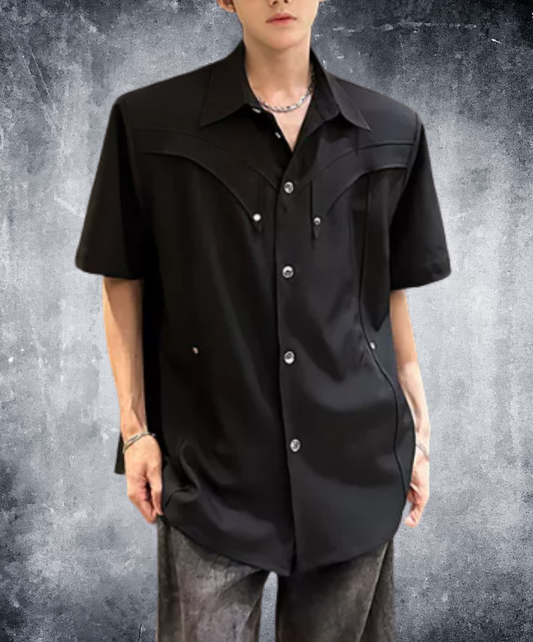 metal parts decoration shirt EN2888