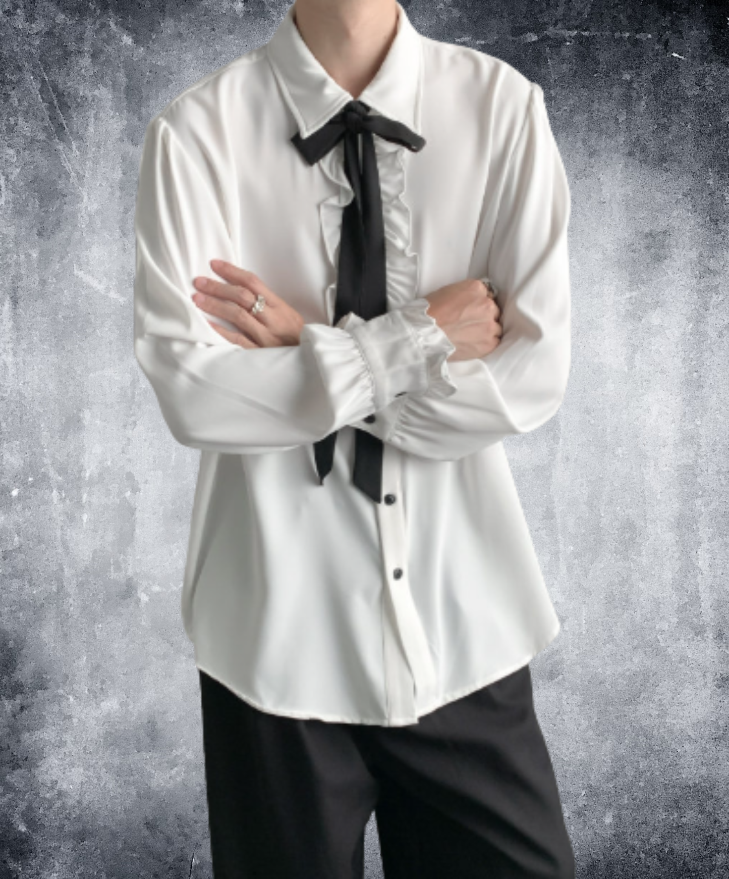 ruffles with tie detail shirt EN3076