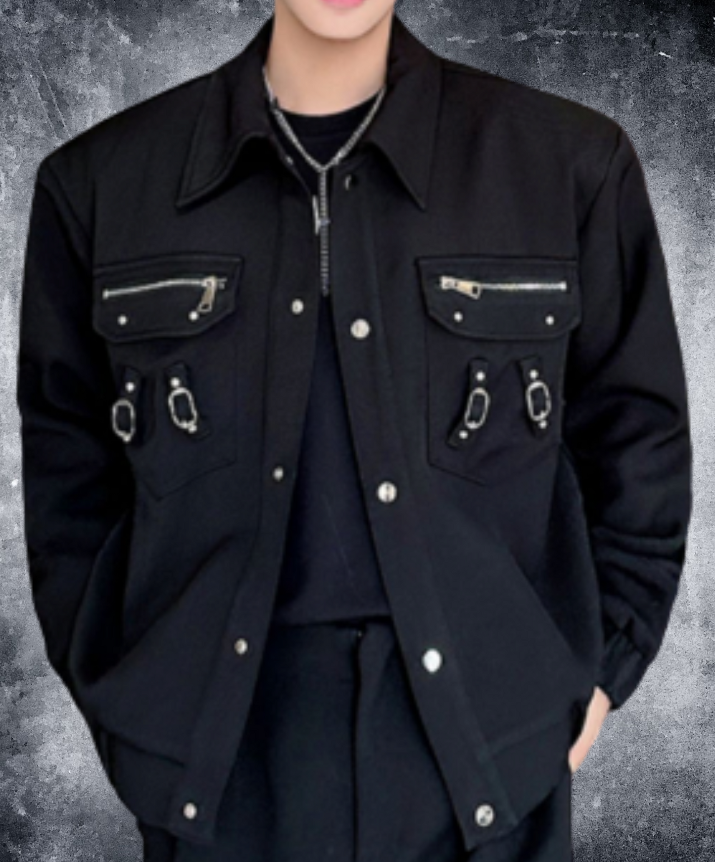 double chest pocket with zipper jacket EN1998