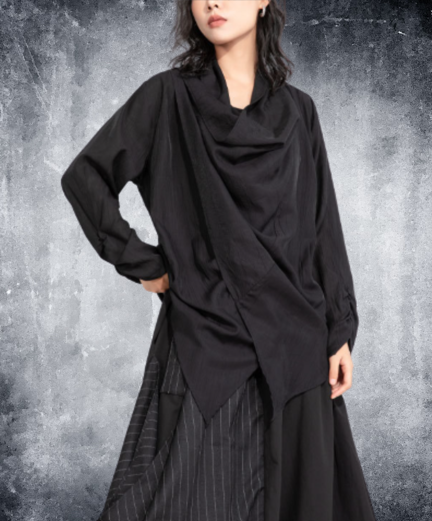 Irregular pattern, lightweight cardigan EN3075
