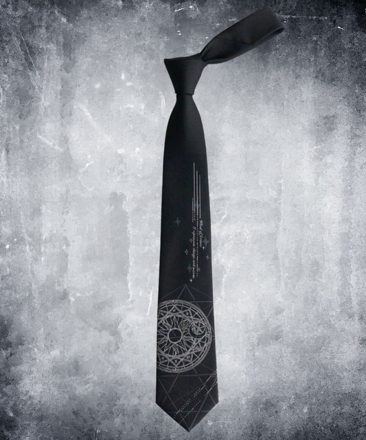 magic circle embroidery necktie EN2674