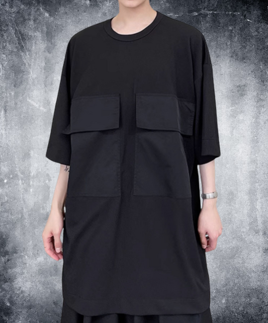 super big pocket long t-shirt EN2110
