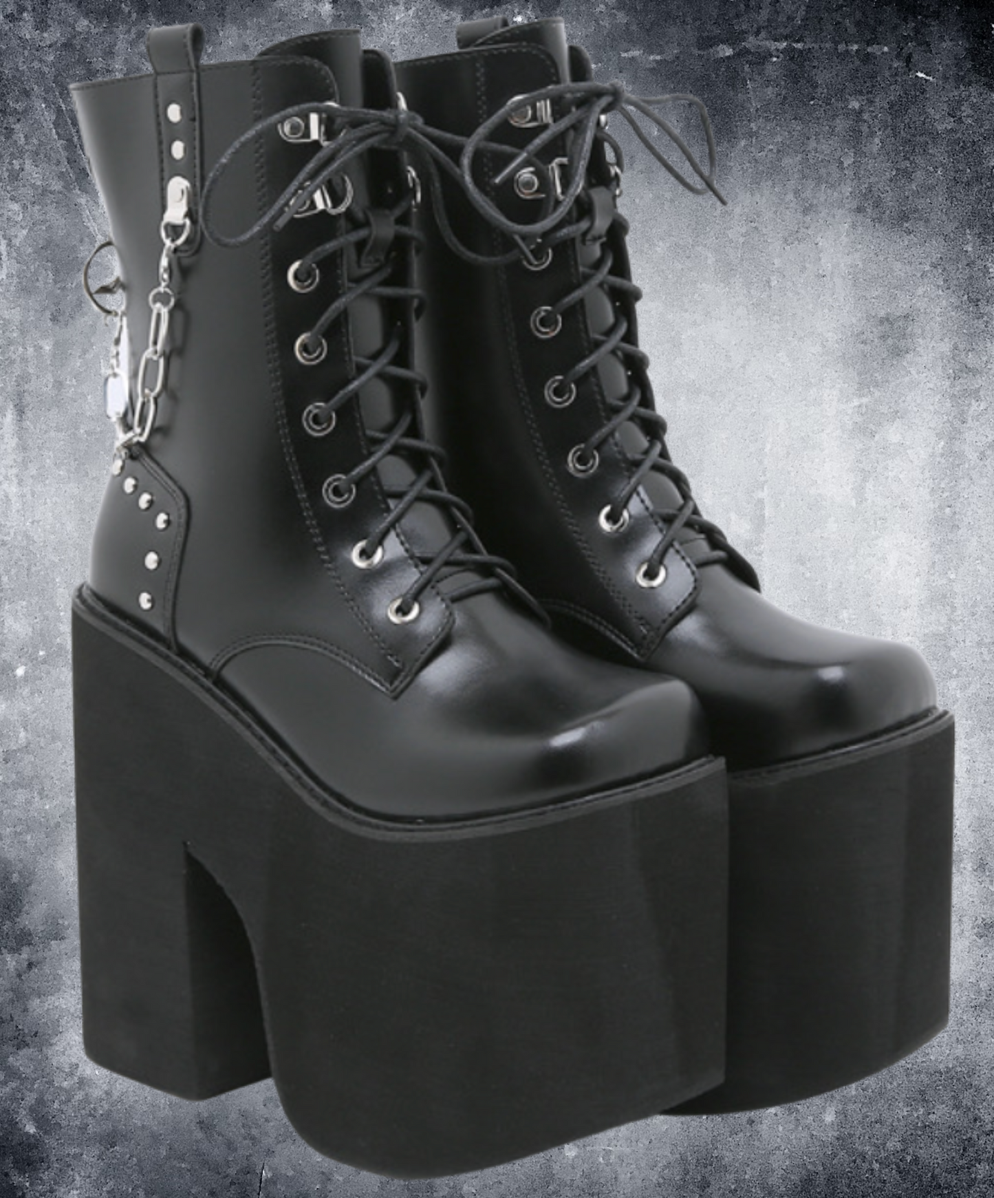 ultra high heel lace-up boots EN2580