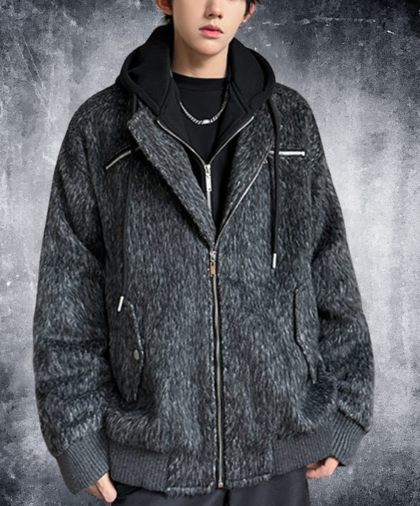 fake two-piece casual hoodie EN2550