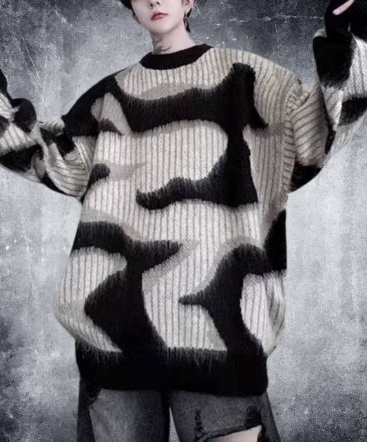 monotone marble sweater EN1873