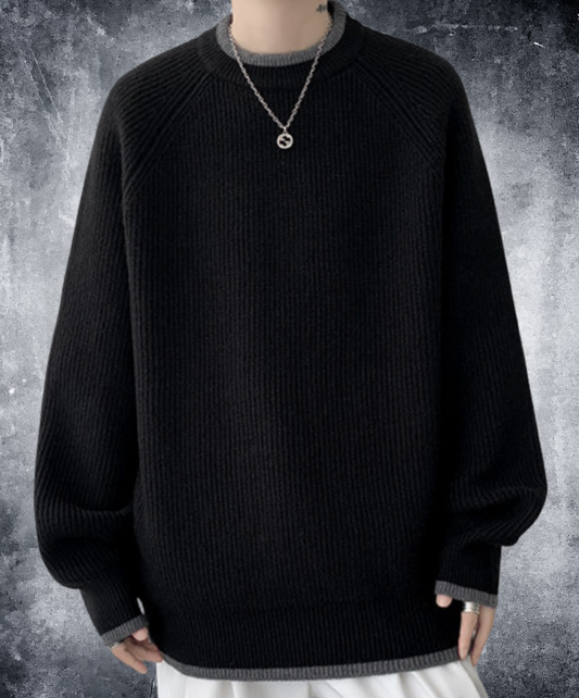 color-block layered look sweater EN2558