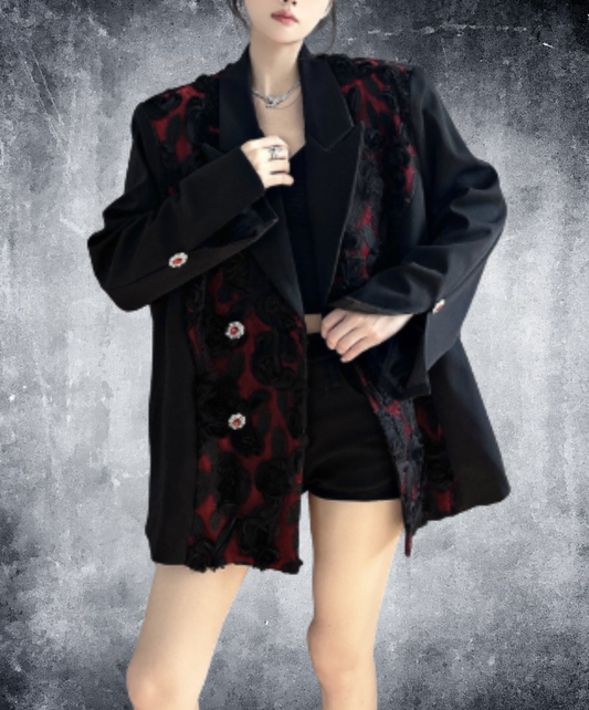 elegant rose motif jacket EN3092
