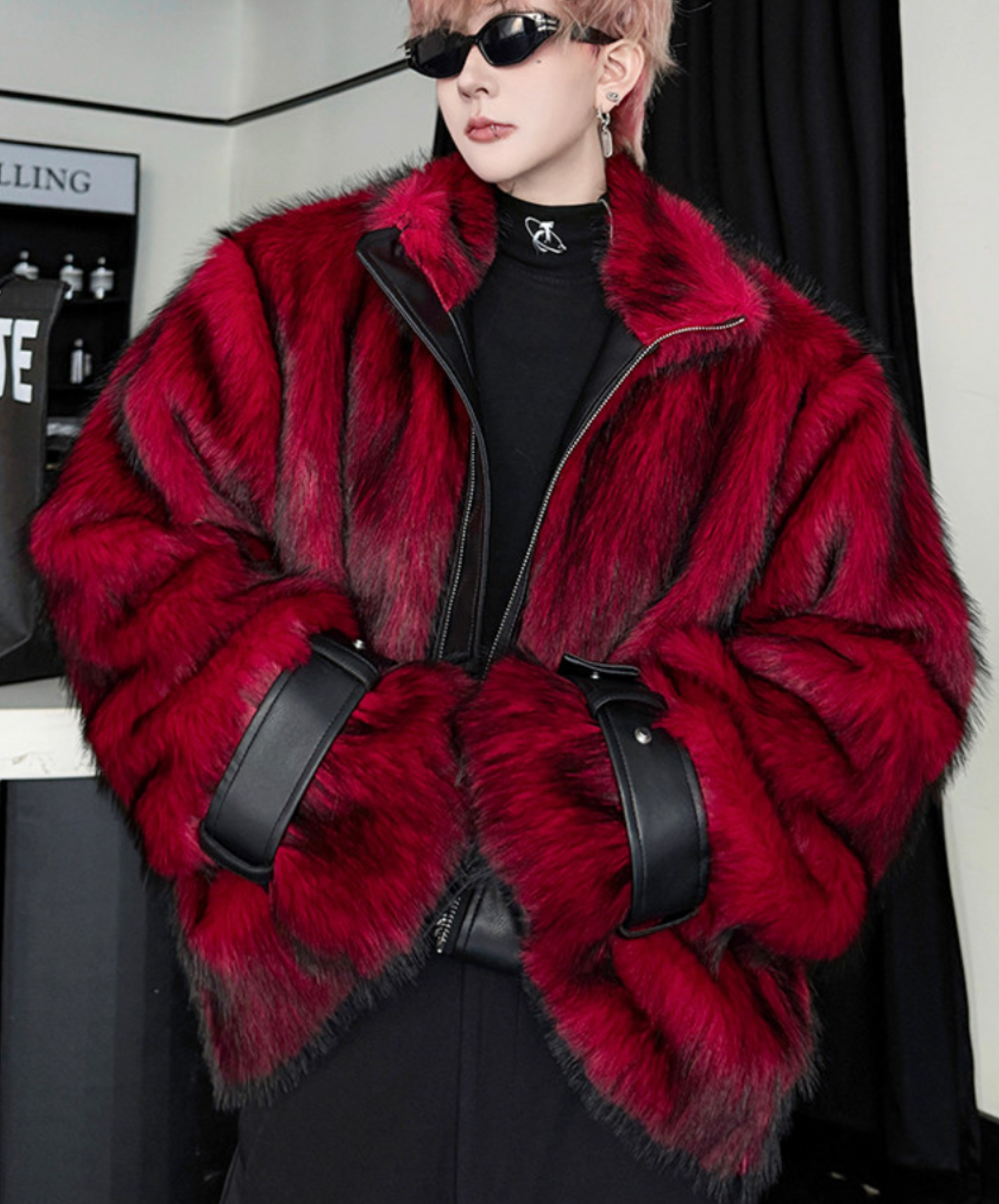 wolf-style fake fur jacket EN2618