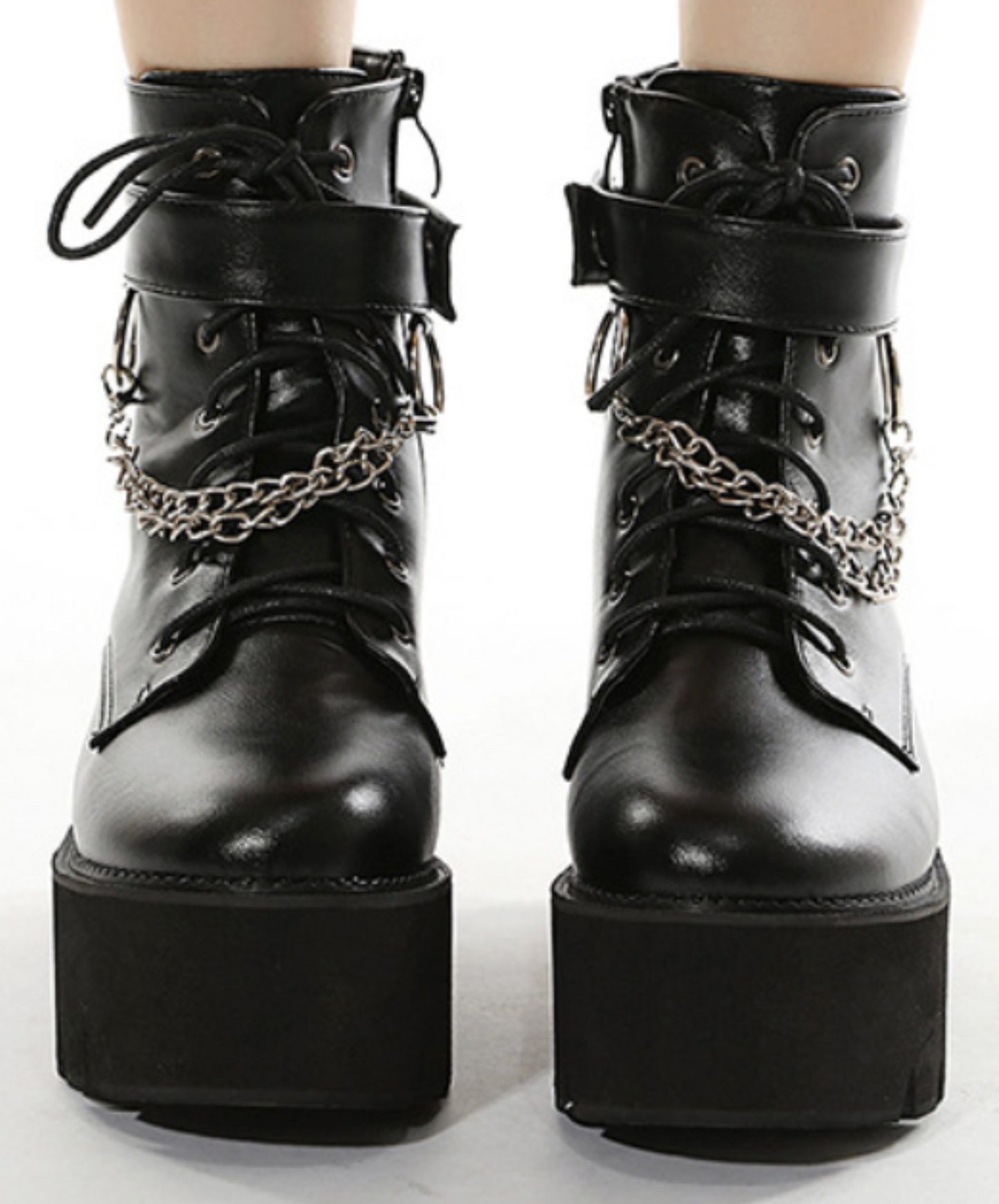 ring chain waterproof platform boots EN2608