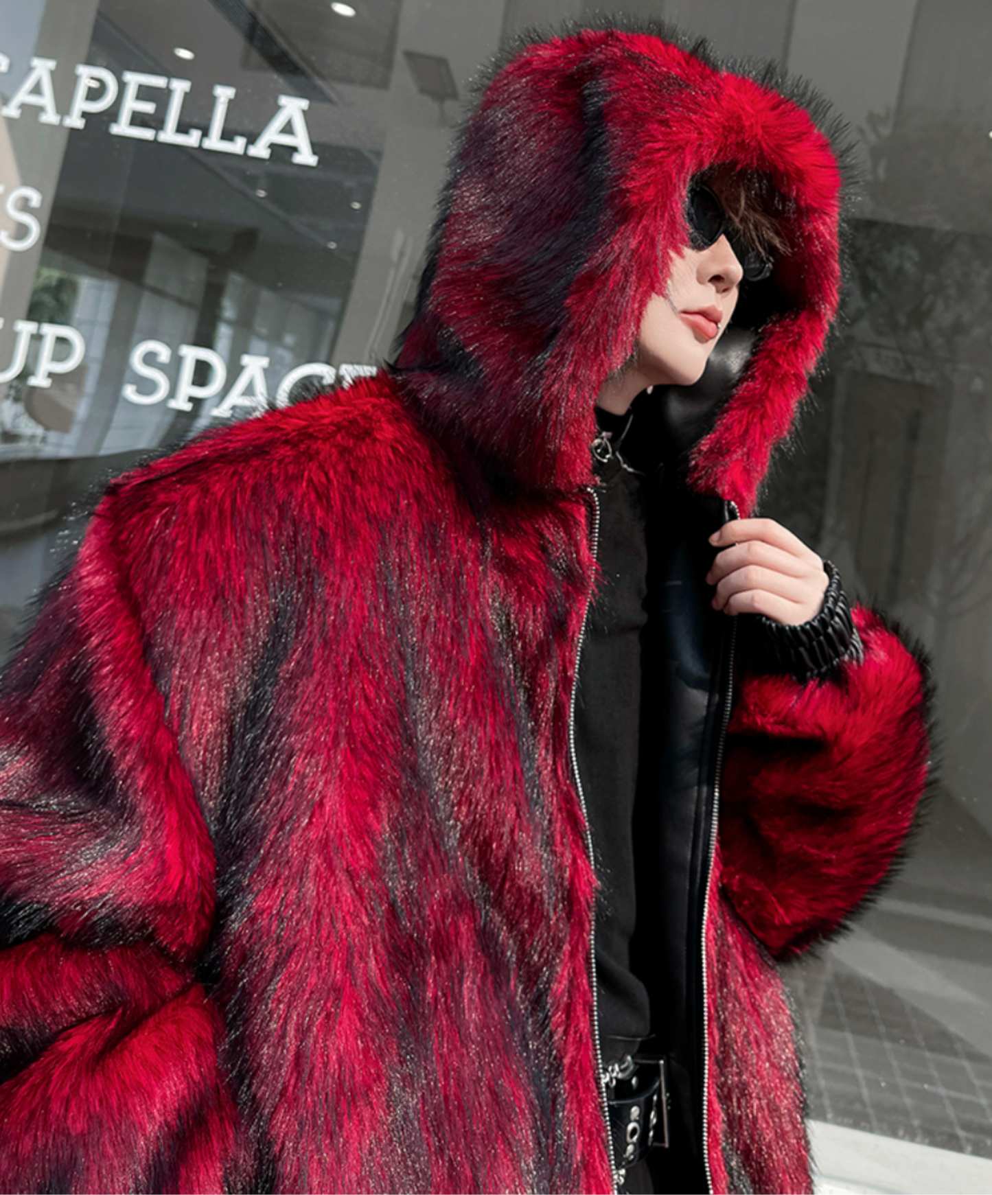 reversible faux fur jacket EN2603