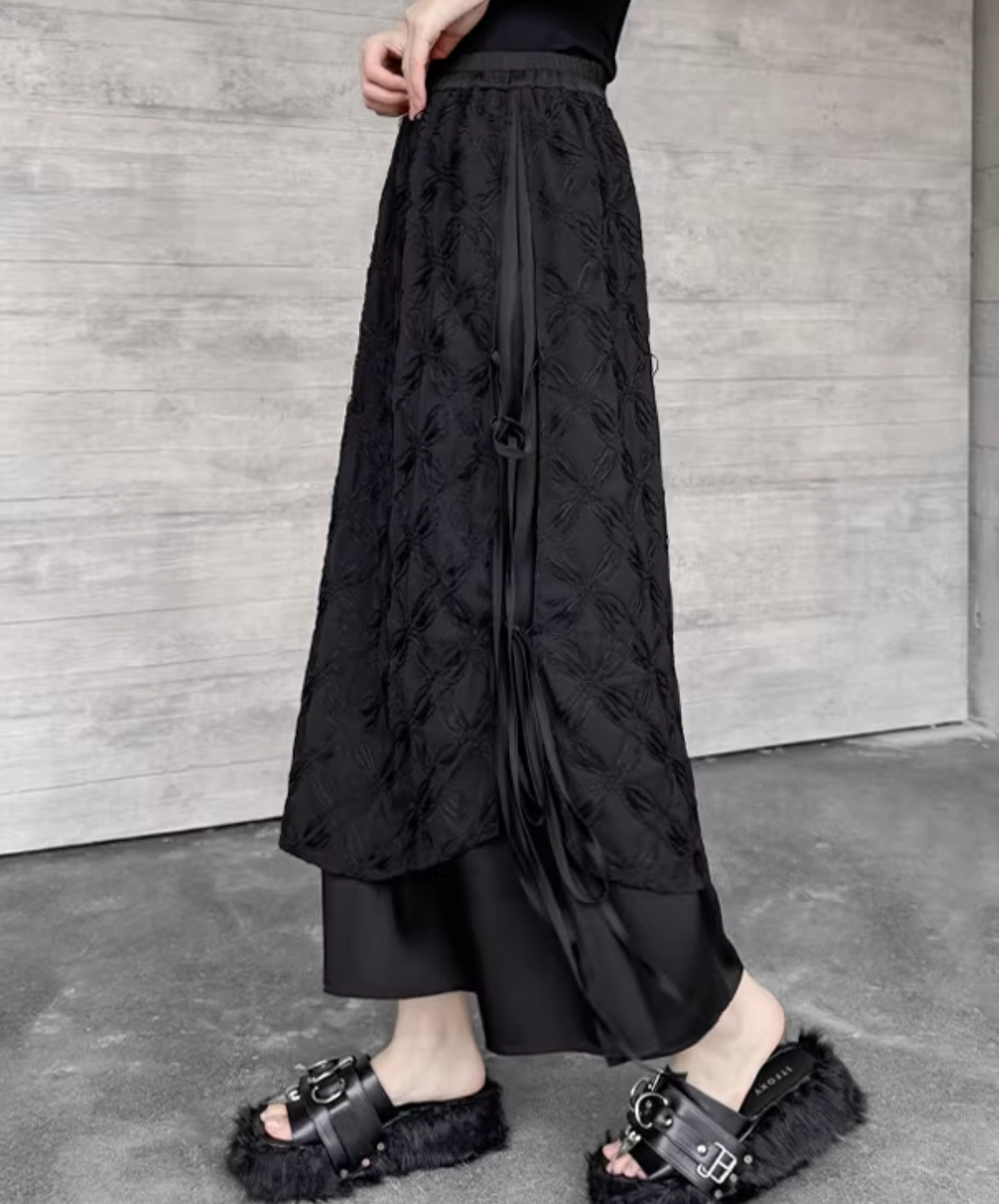 dark fake two-piece irregular style skirt EN2807