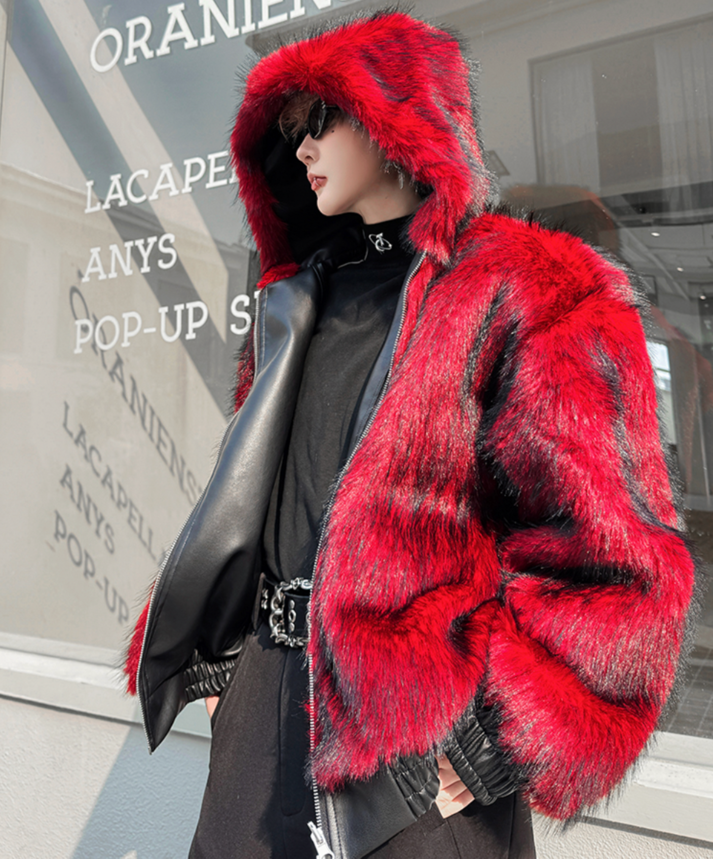 reversible faux fur jacket EN2603