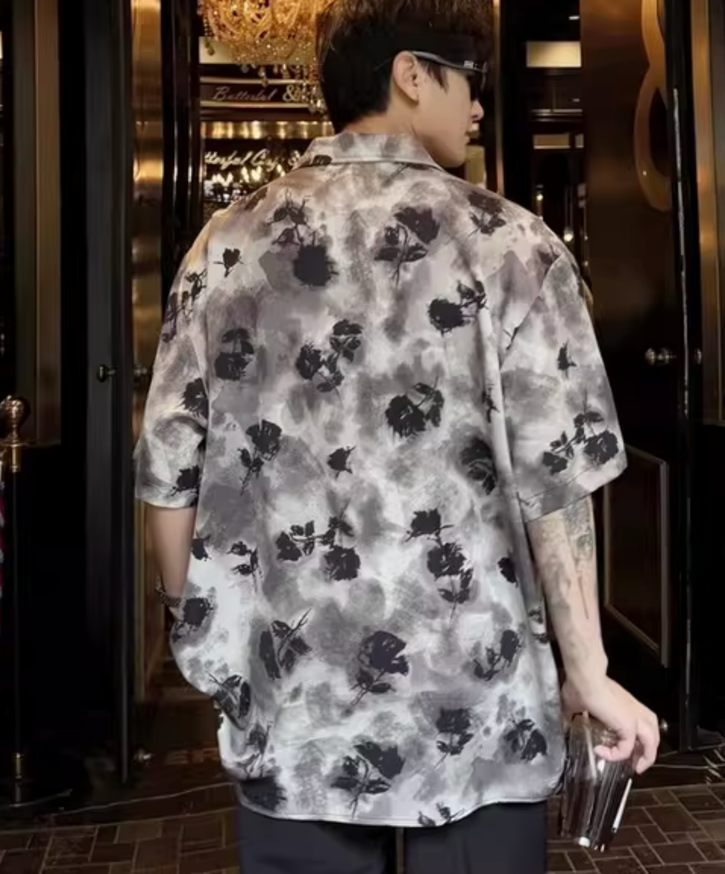 retro floral tie-dye shirt EN2791