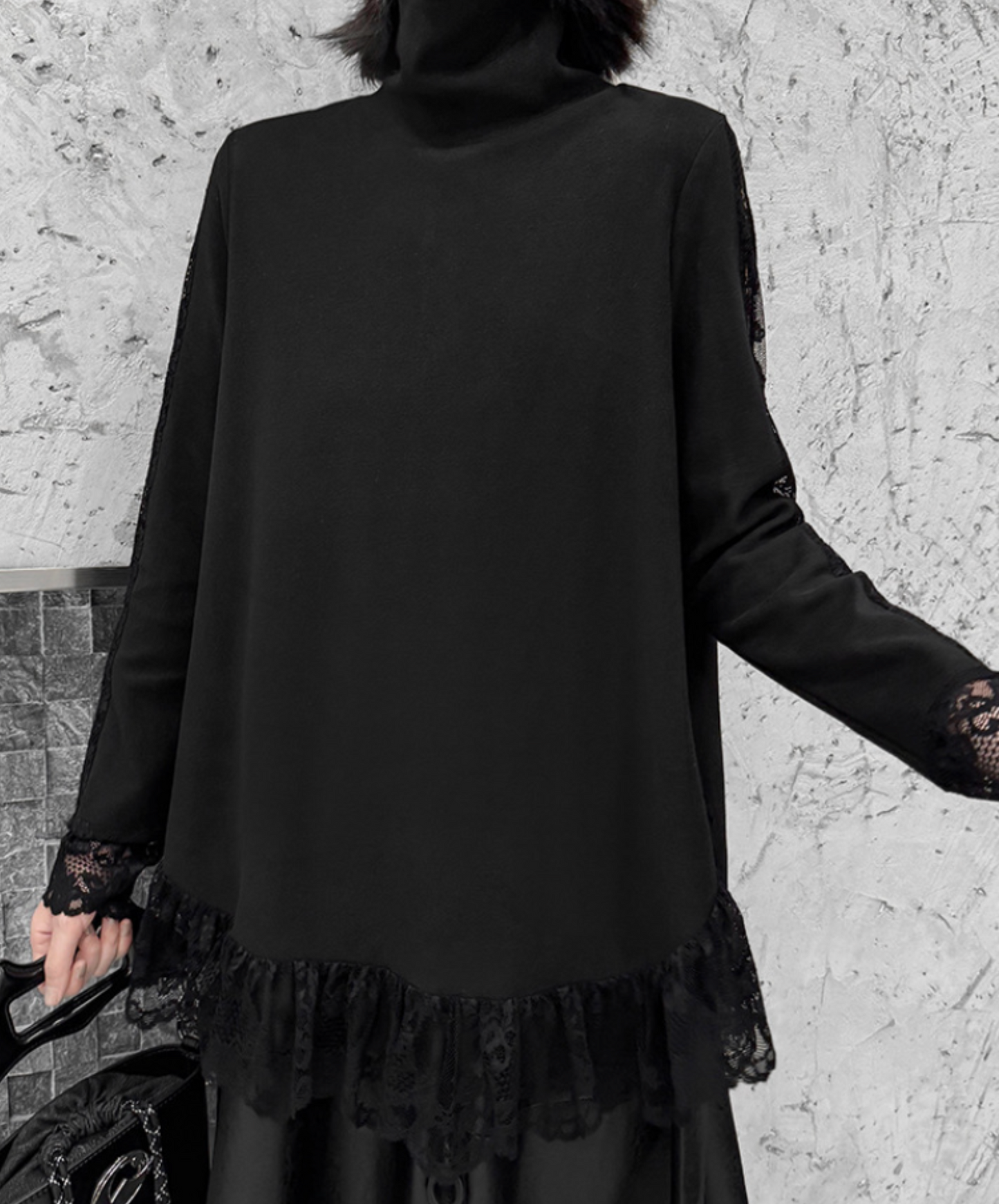 lace line frills t-shirt EN2446