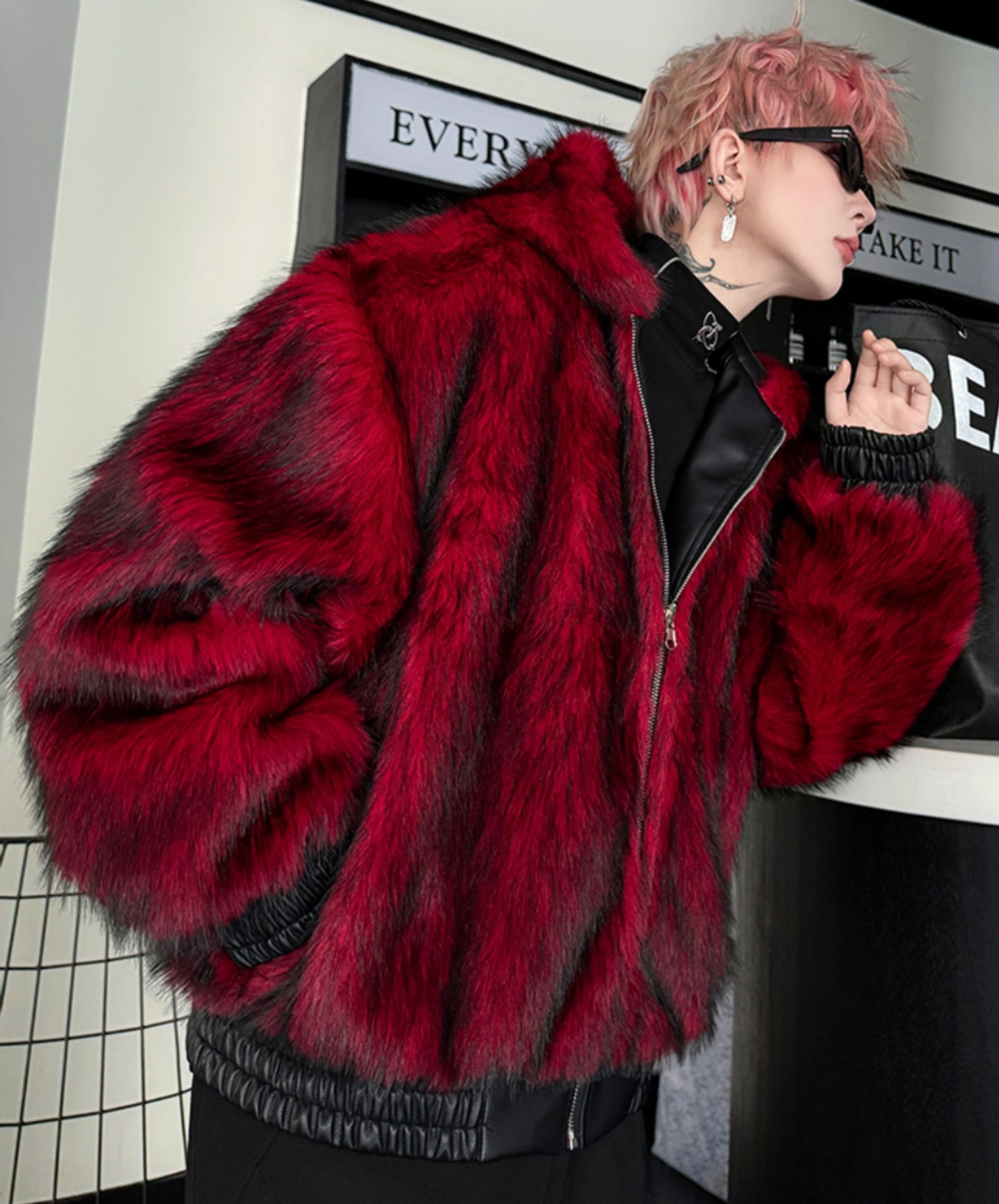 reversible faux fur jacket EN2603