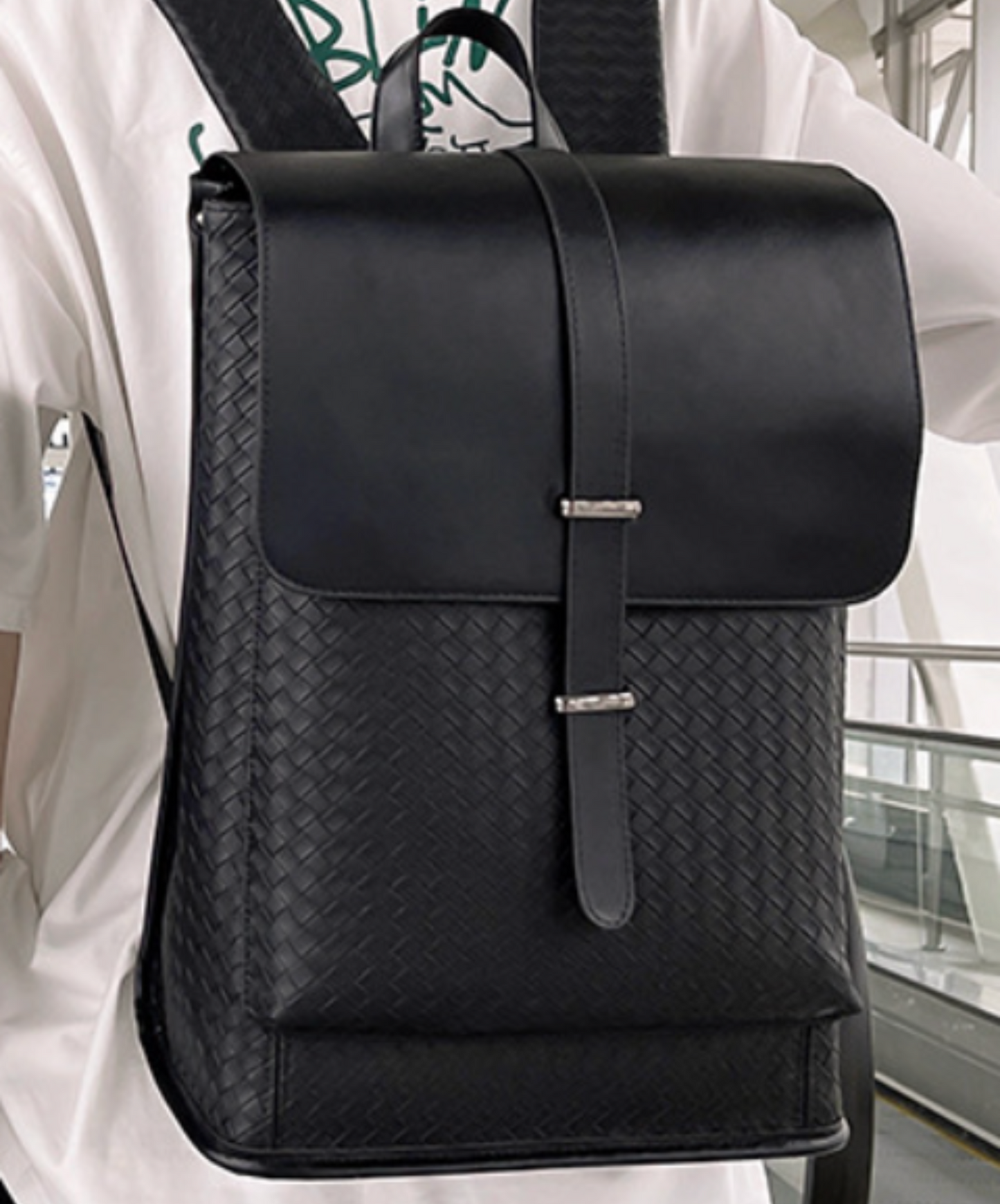 casual knit design square backpack bag EN2105