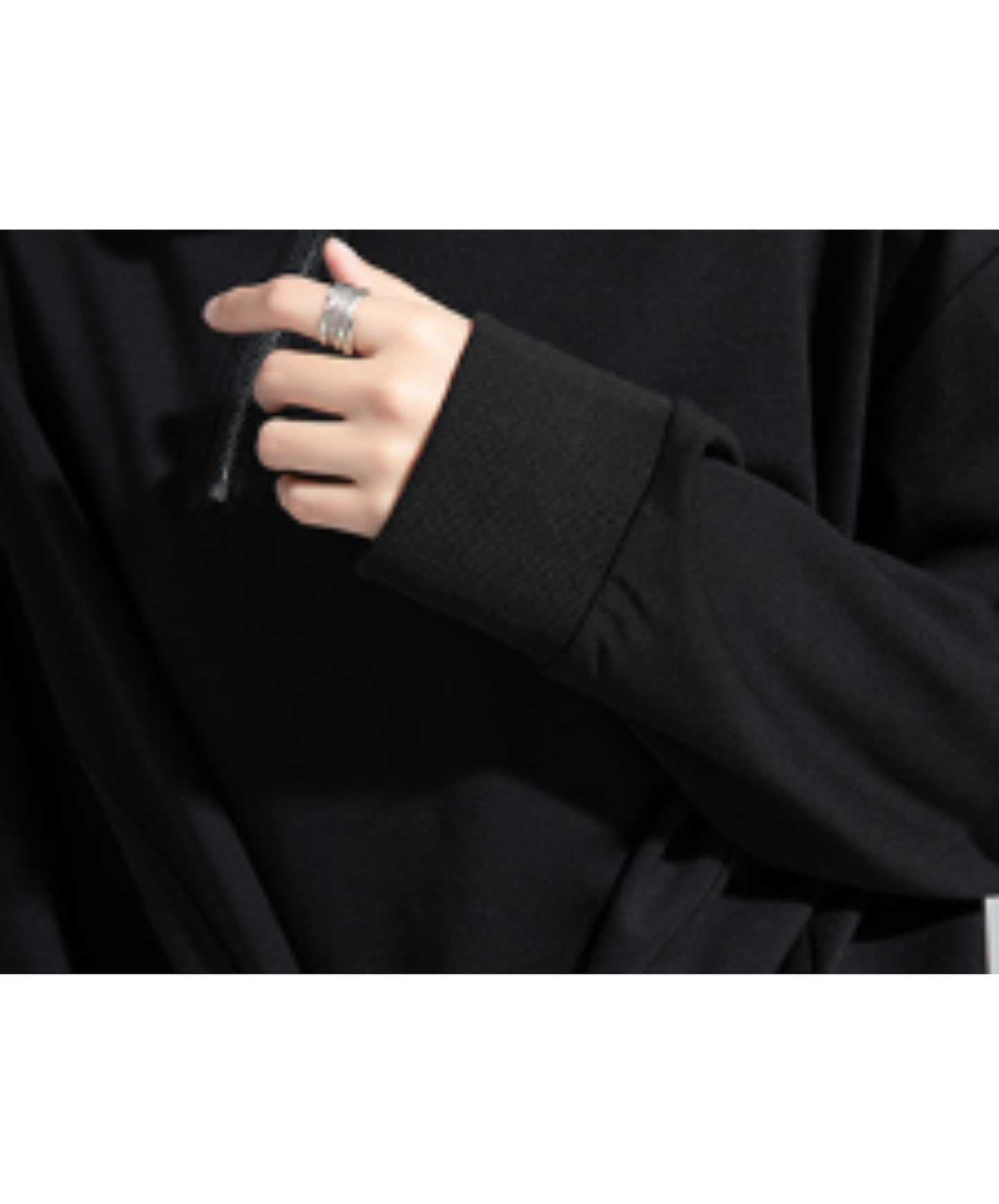 dark extra-high neck zipper sweatshirt EN3120