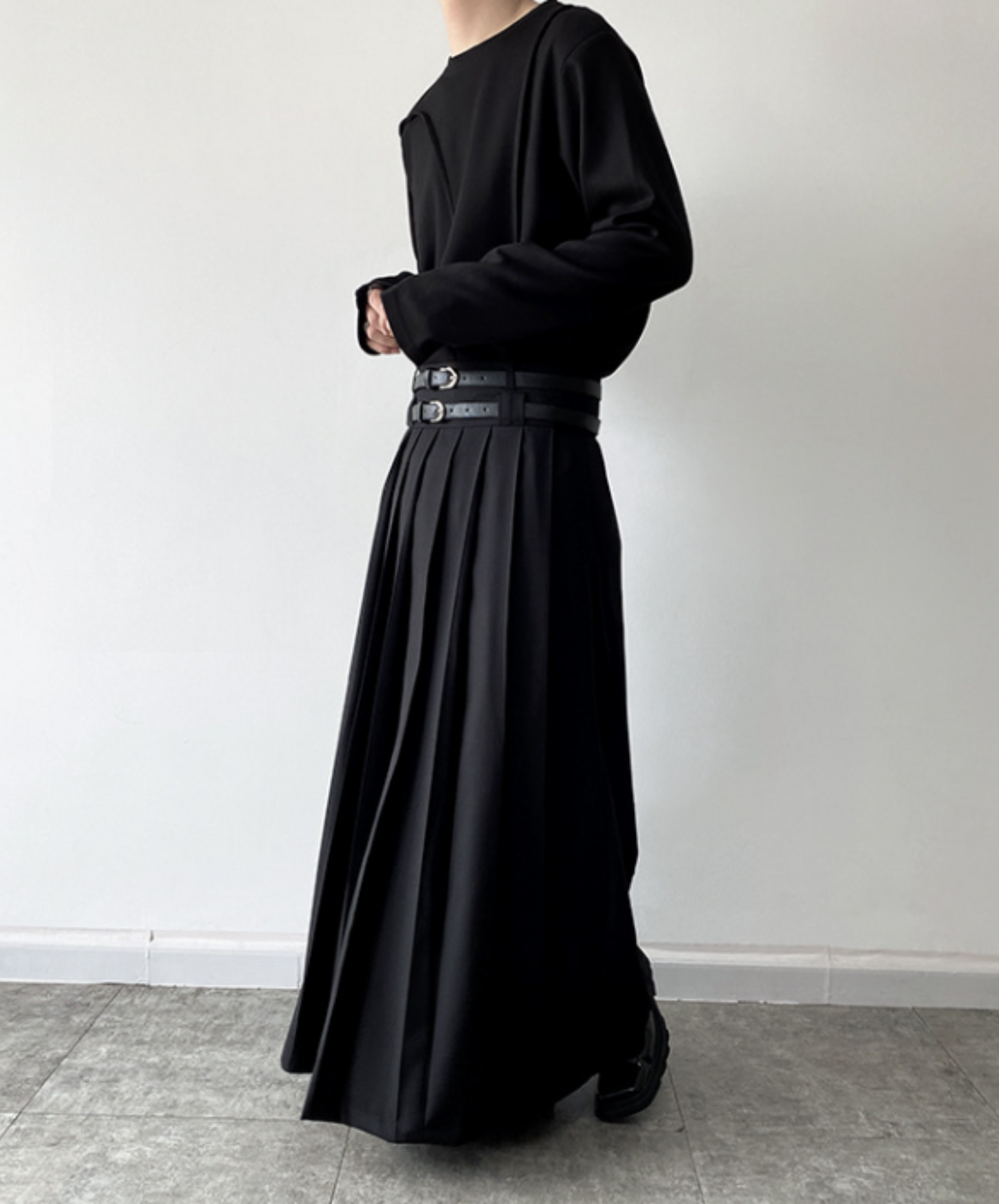 【style38】dark mode outfit set EN1411（jacket+ skirt set）