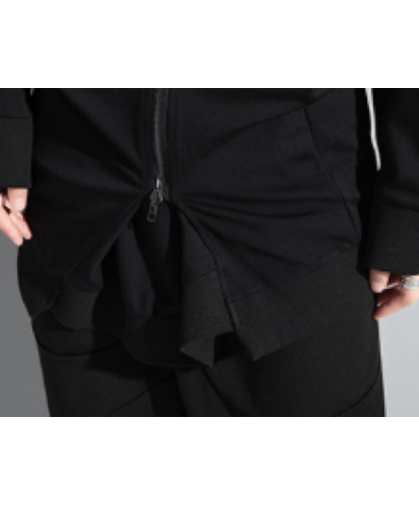dark extra-high neck zipper sweatshirt EN3120