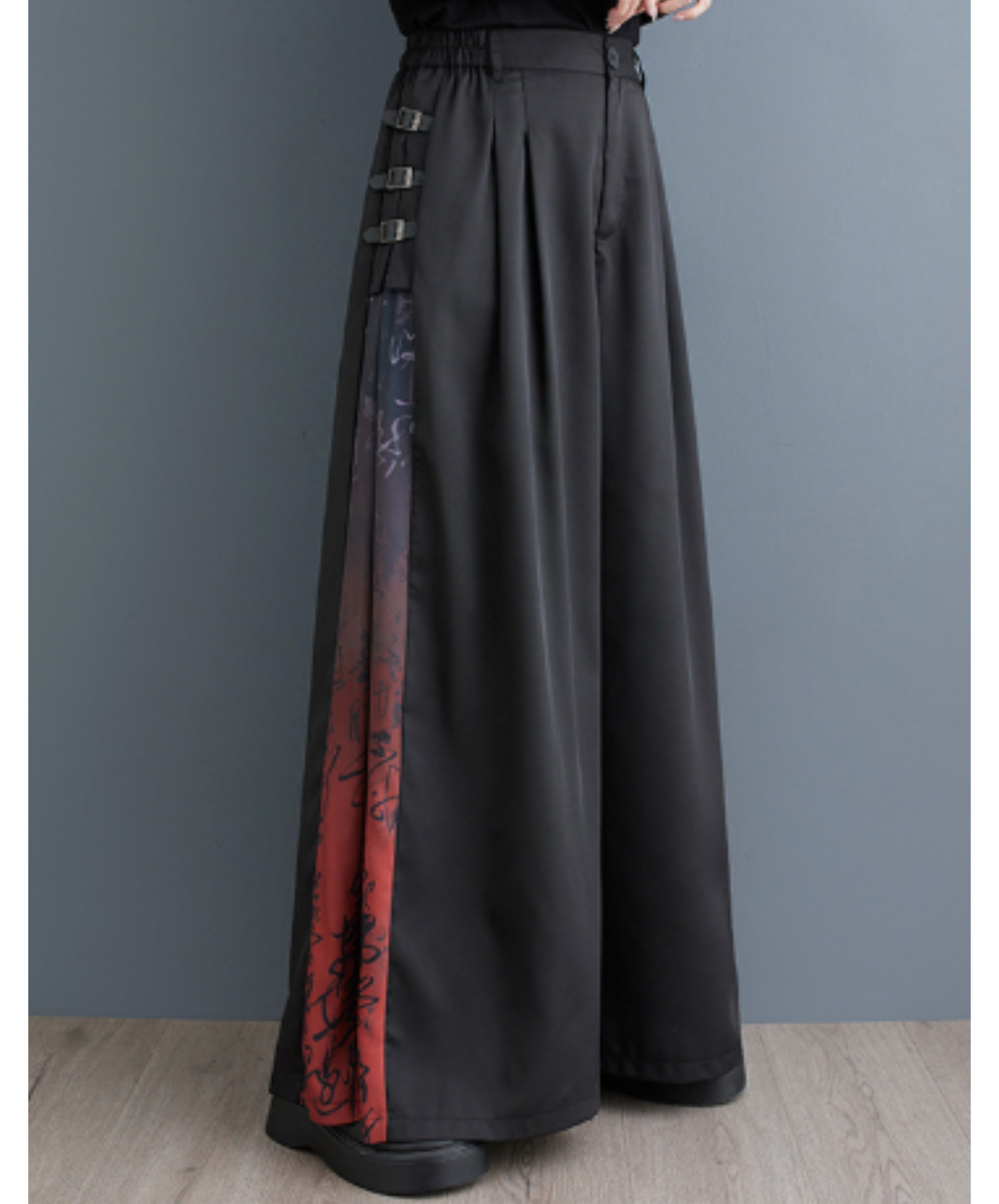 color print side parts hakama pants EN2001