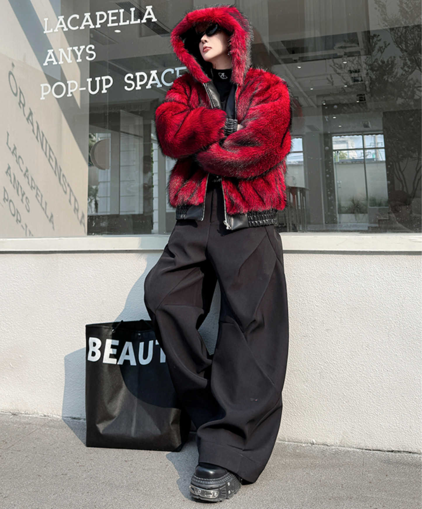 reversible faux fur jacket EN2603