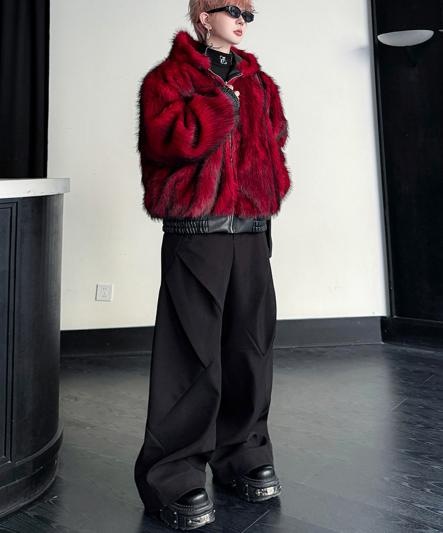 reversible faux fur jacket EN2603