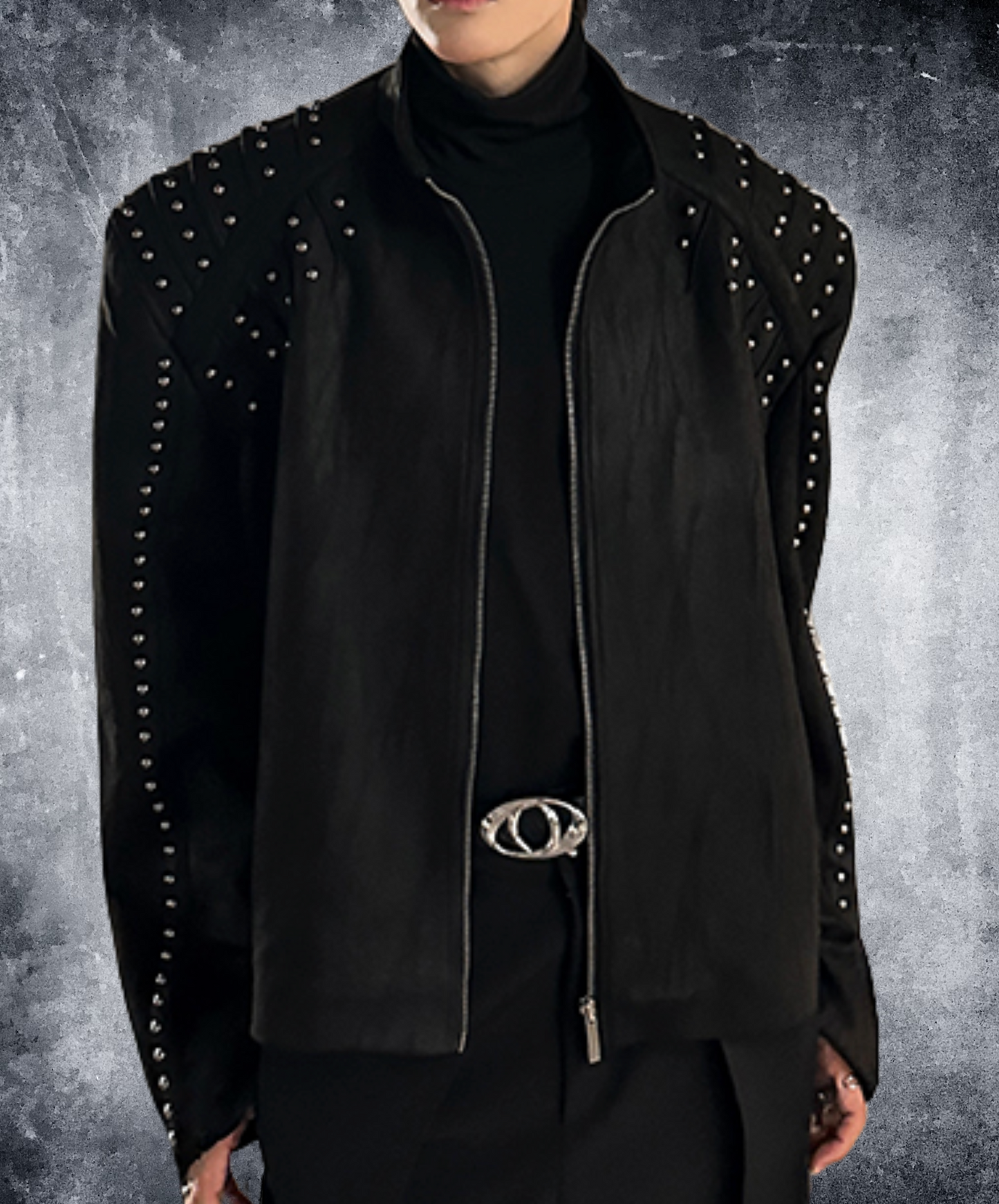 metal stud embellished shorts jacket EN2505