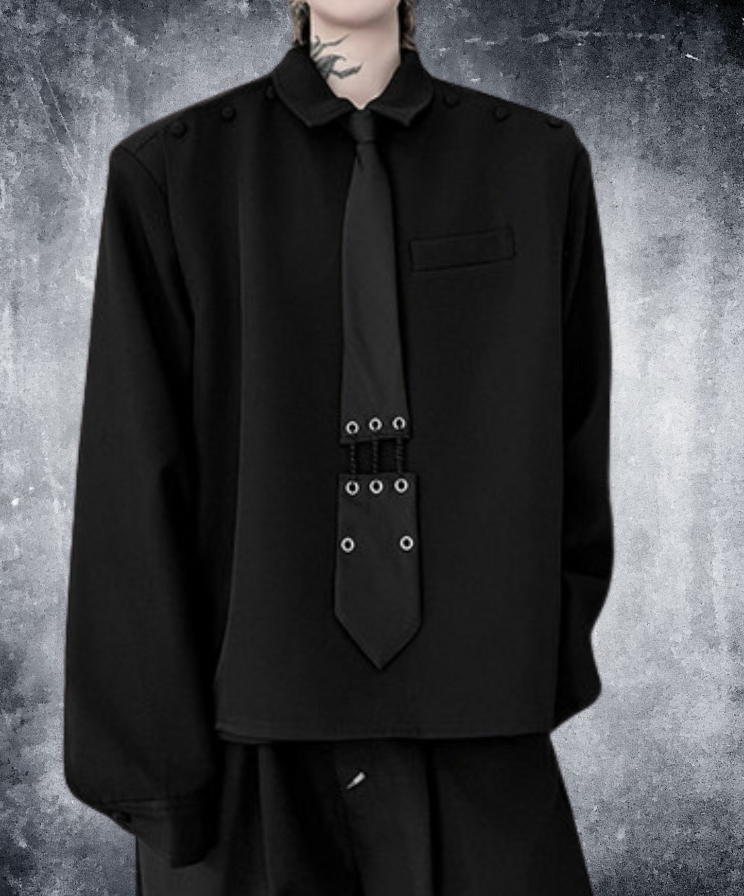 dark special design tie included shirt EN2382