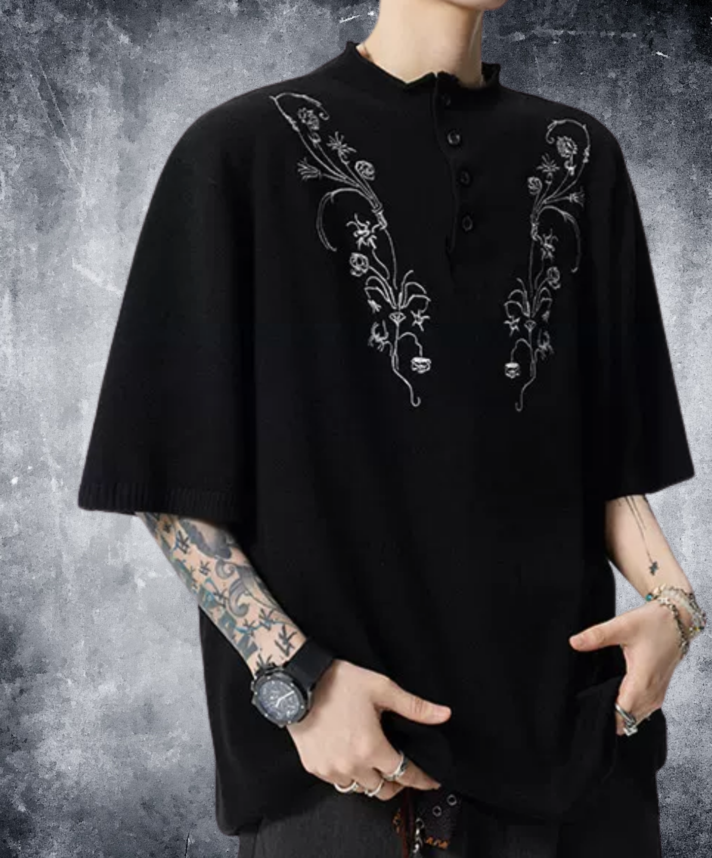 floral embroidered t-shirt EN2858