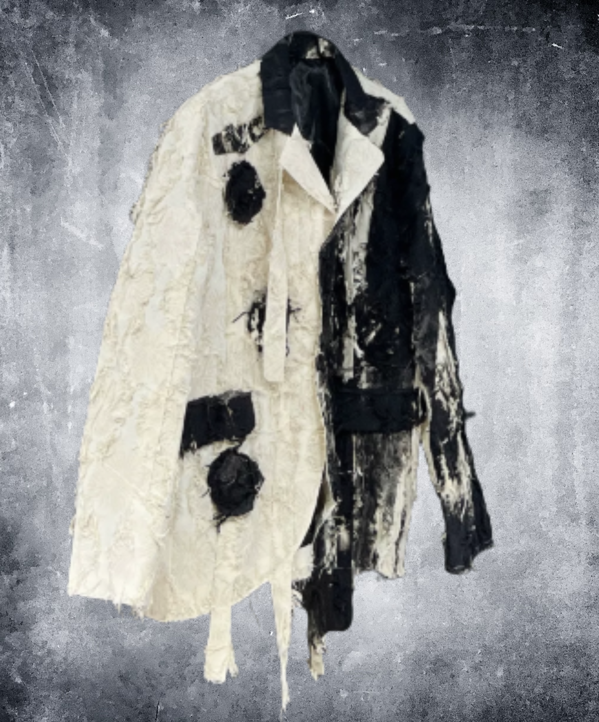 asymmetrical frayed finish jacket EN3220