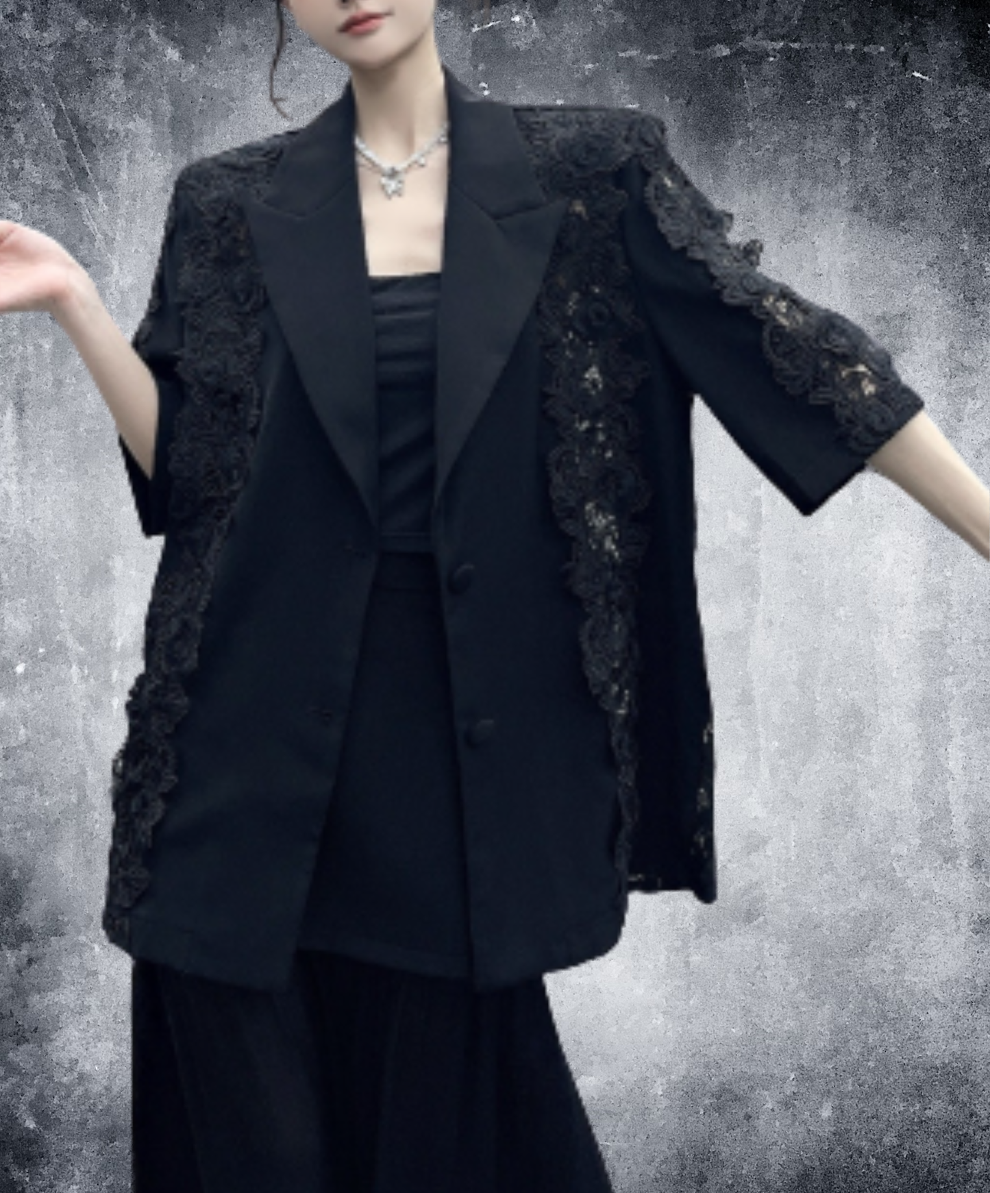 chemical lace embroidery jacket EN2918