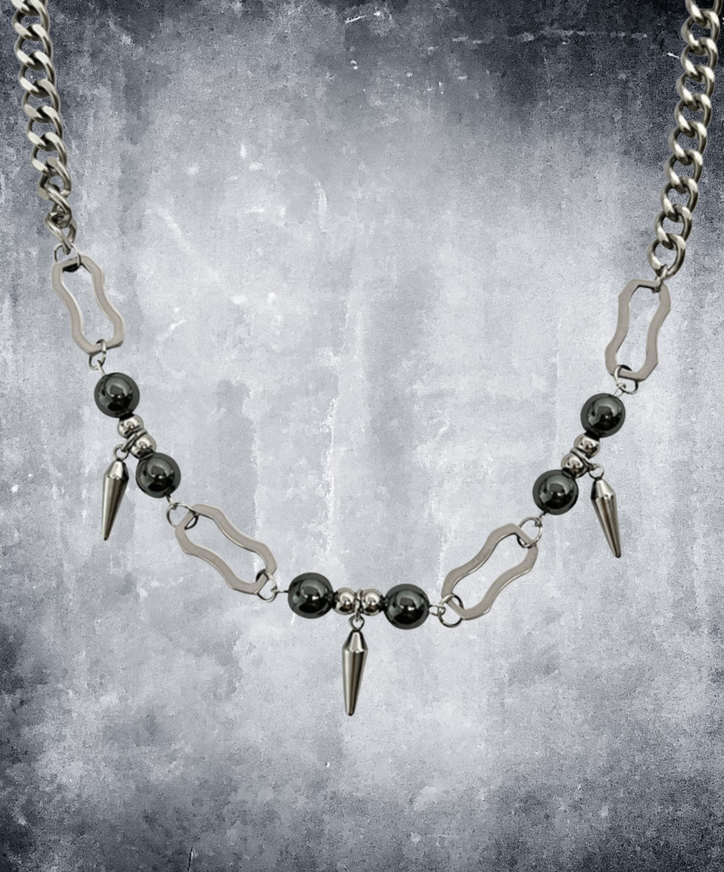punk style with rivets necklace EN2597