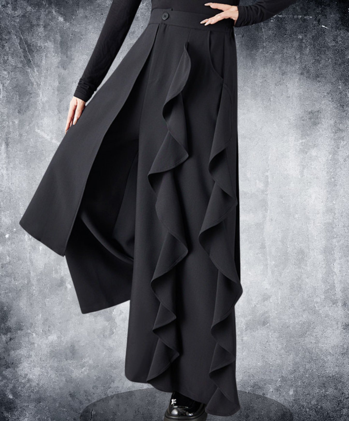 Irregular ruffle skirt pants EN2692