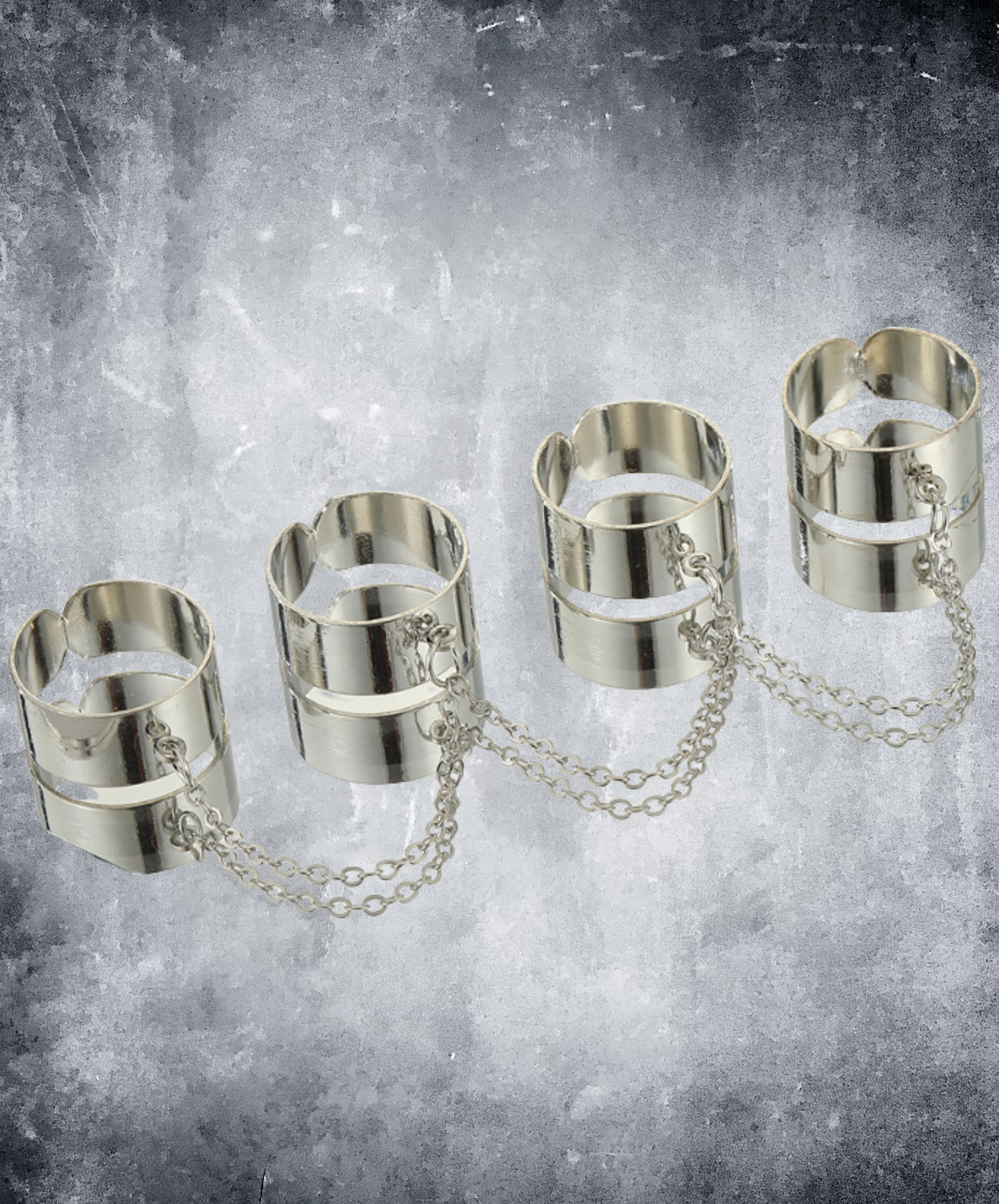 four-chain free size ring EN2389