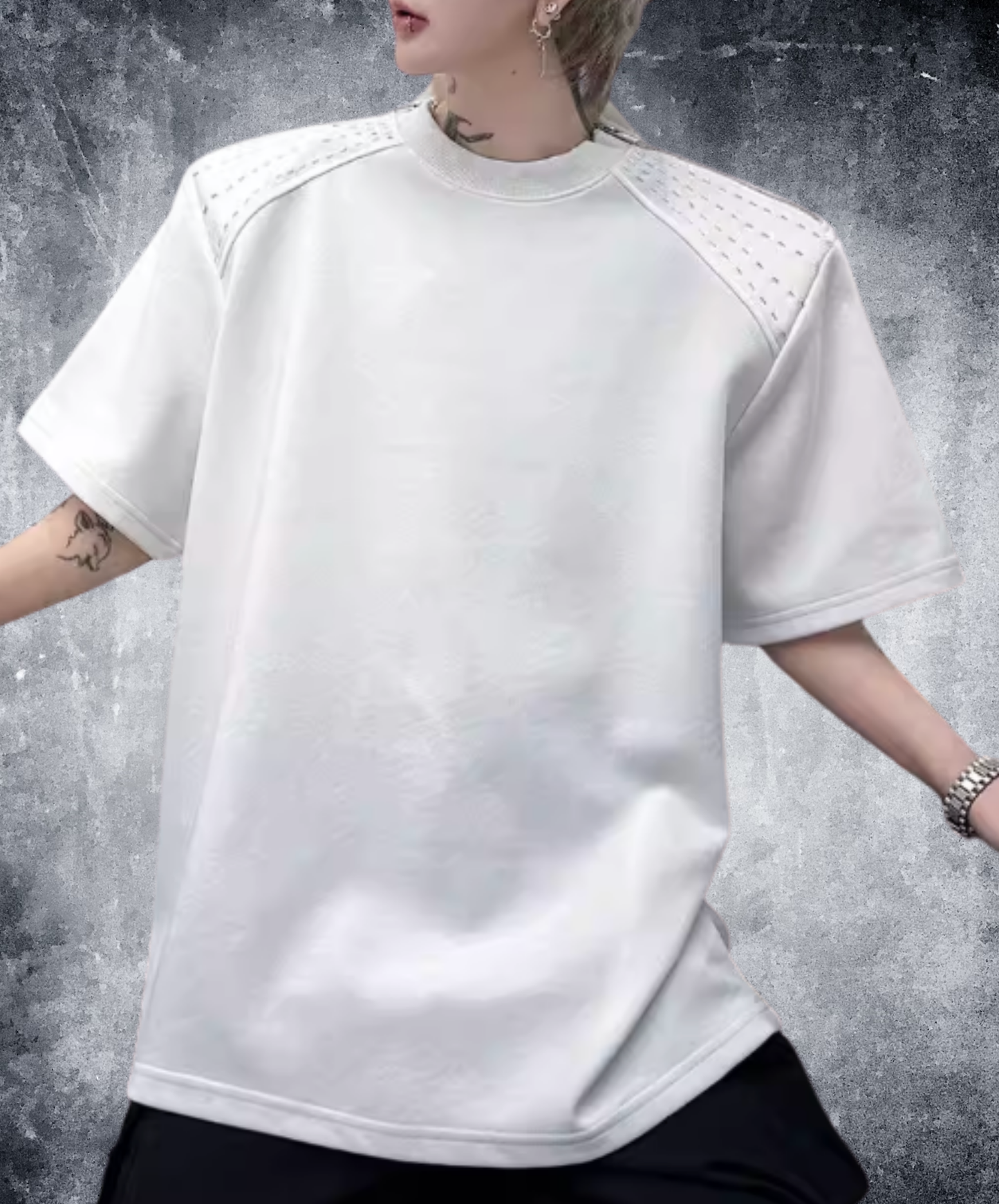 zippered sleeves t-shirt EN2825