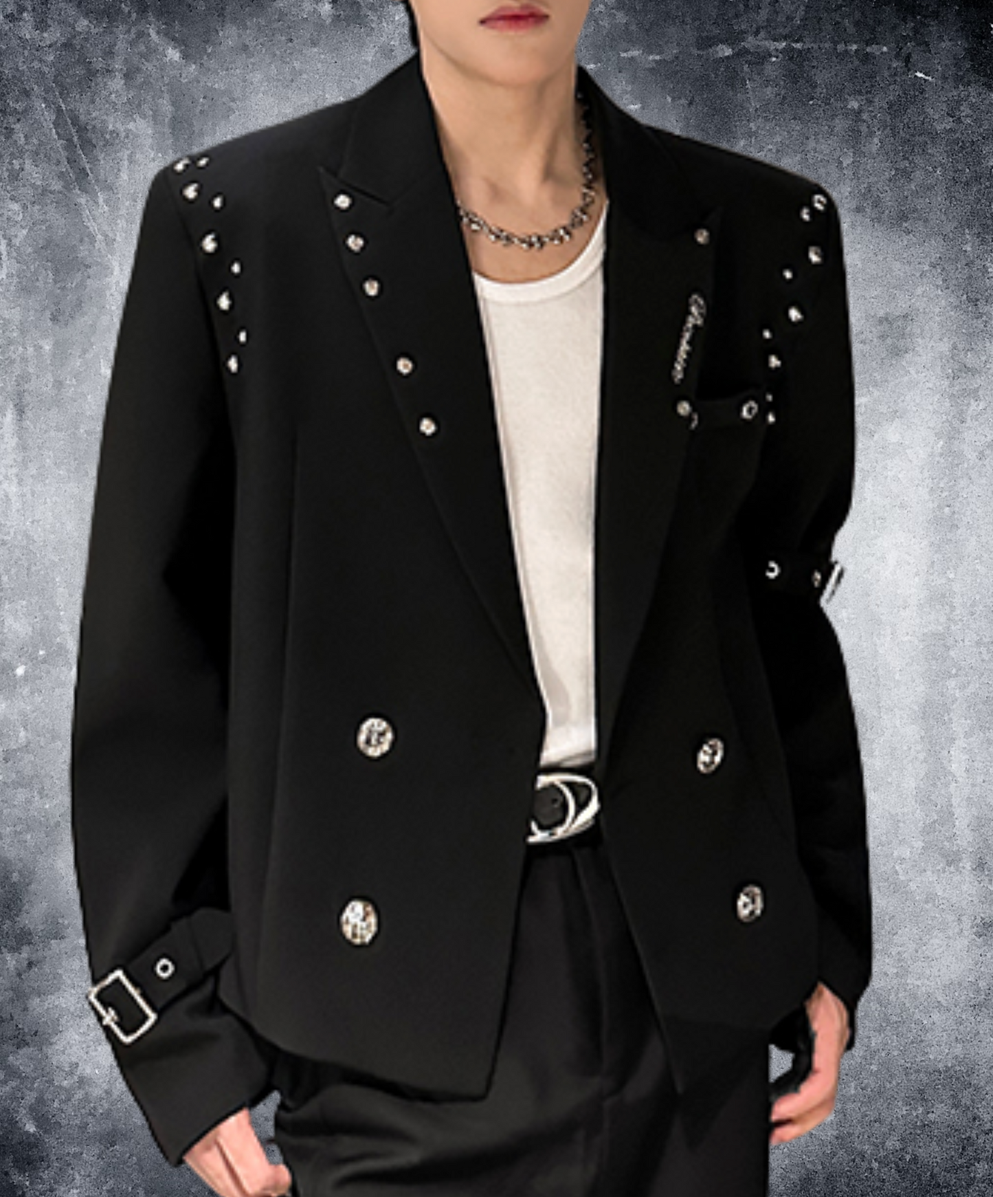 metal rivet decoration jacket EN2490