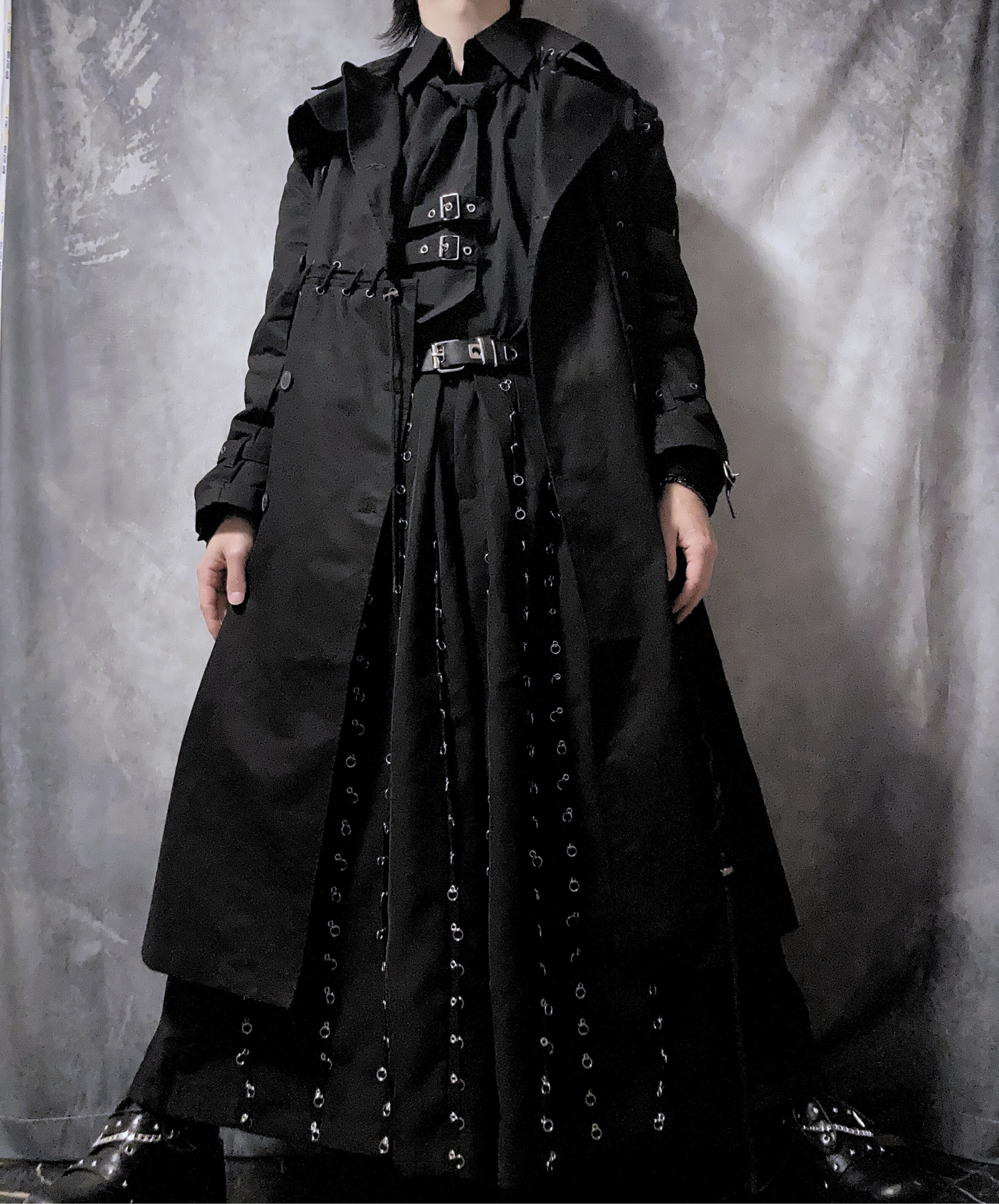 【style86】dark mode outfit set EN2632（coat + shirt + pants set）